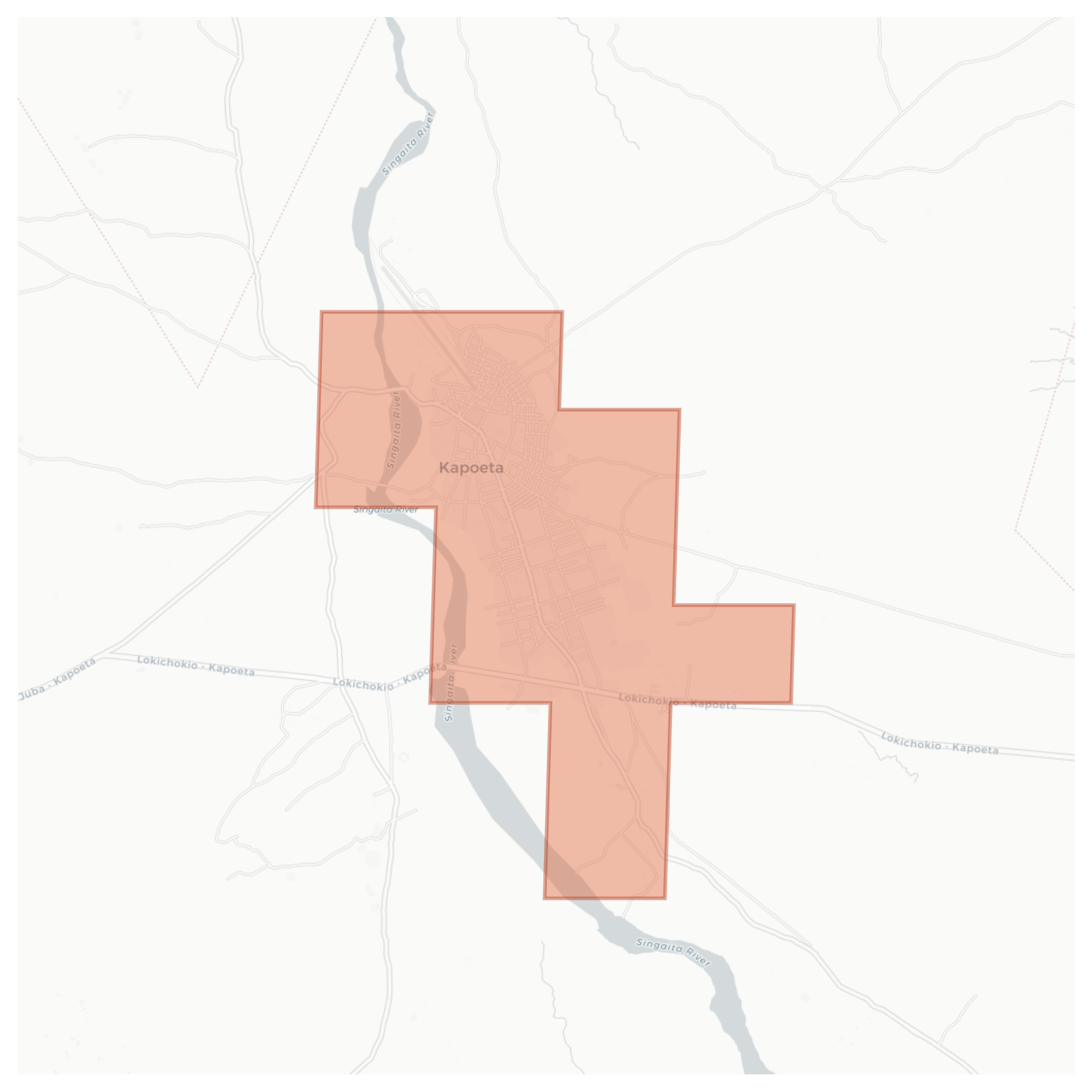 Kapoeta geographic map