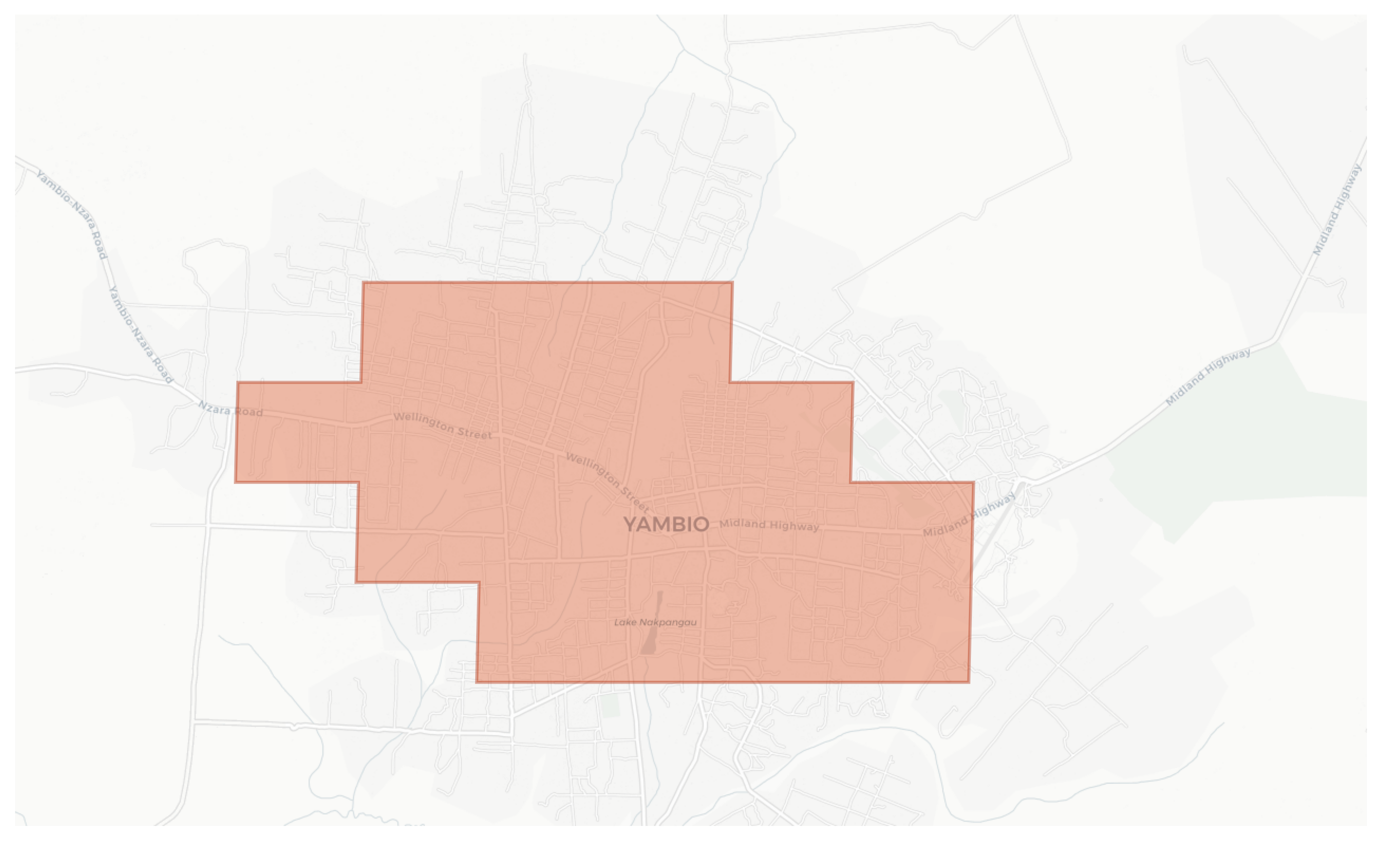 Yambio geographic map