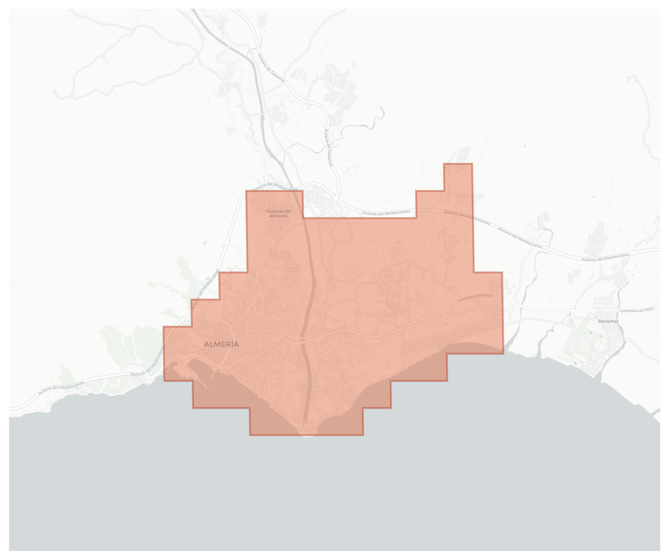 Almeria geographic map