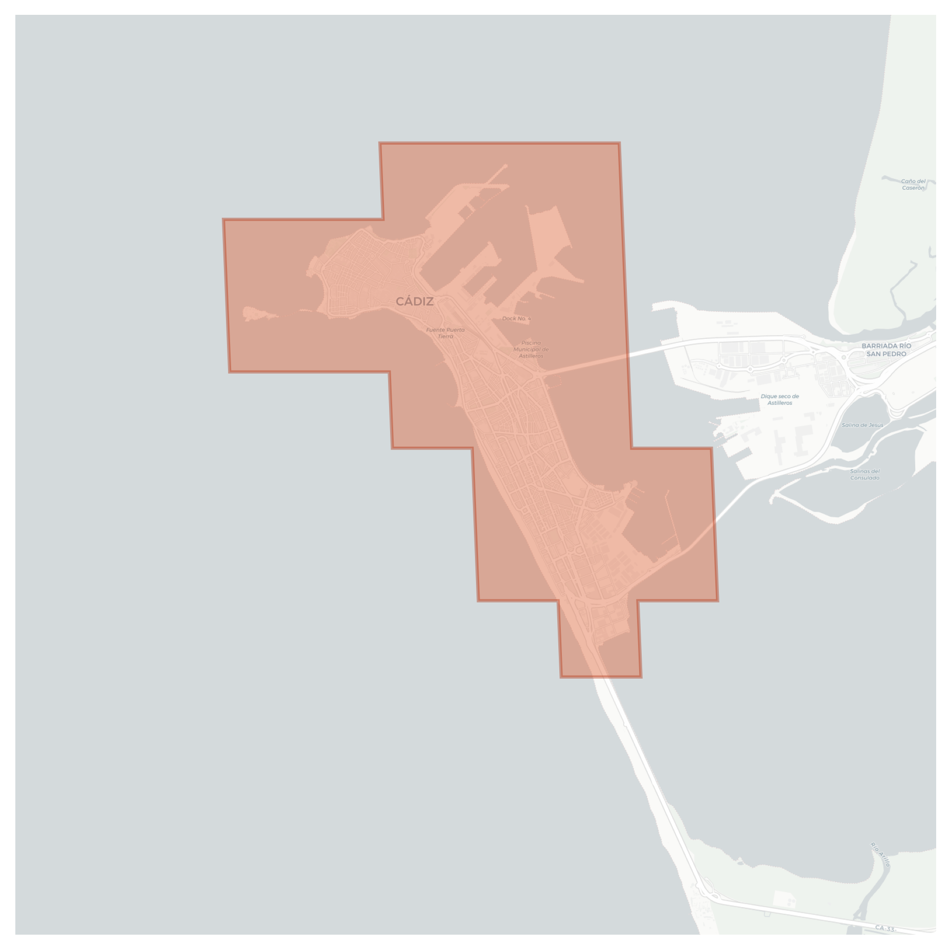 Cádiz geographic map