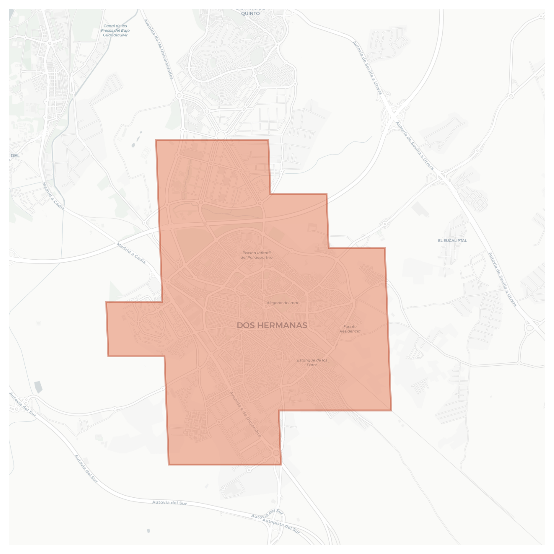 Dos Hermanas geographic map