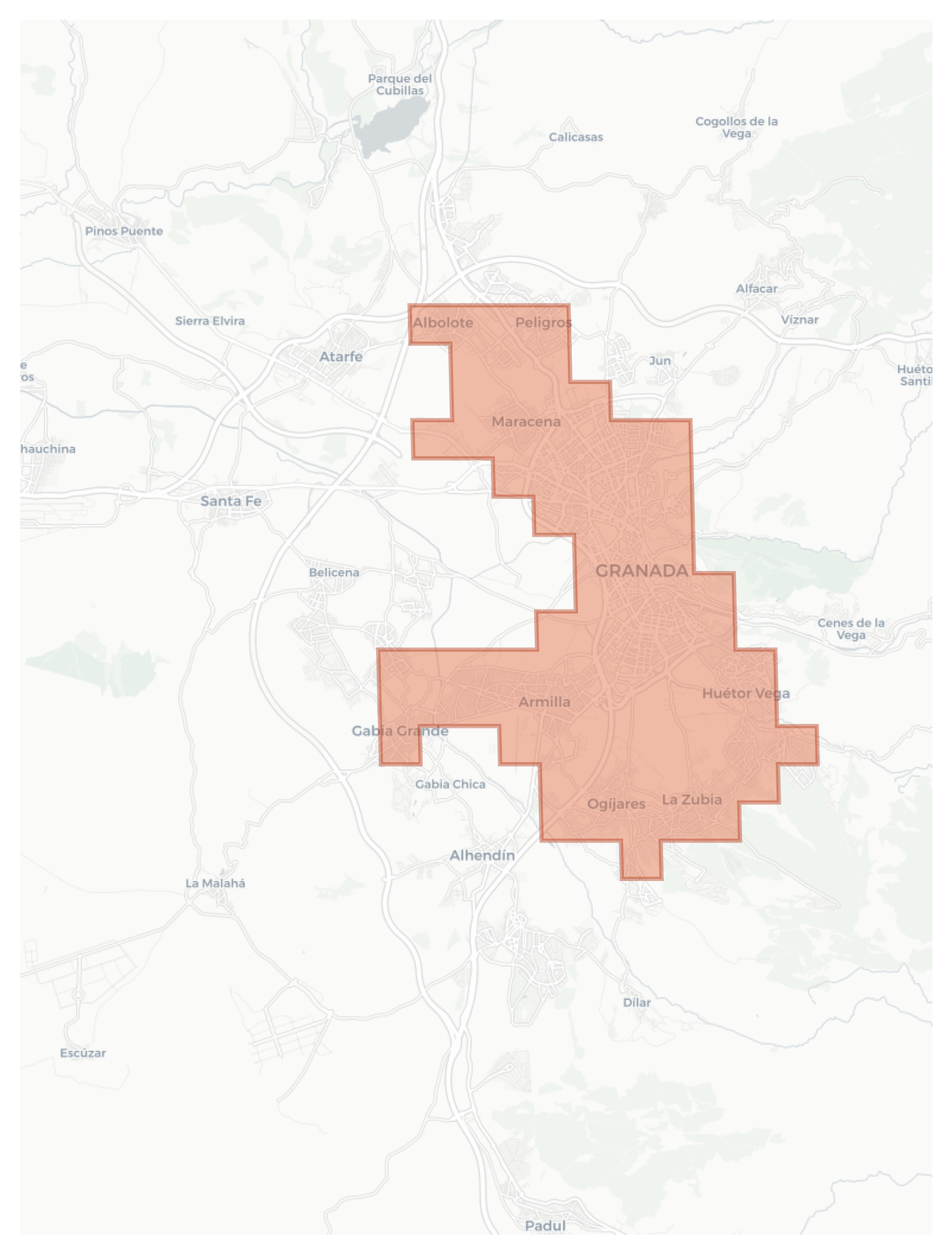 Granada geographic map
