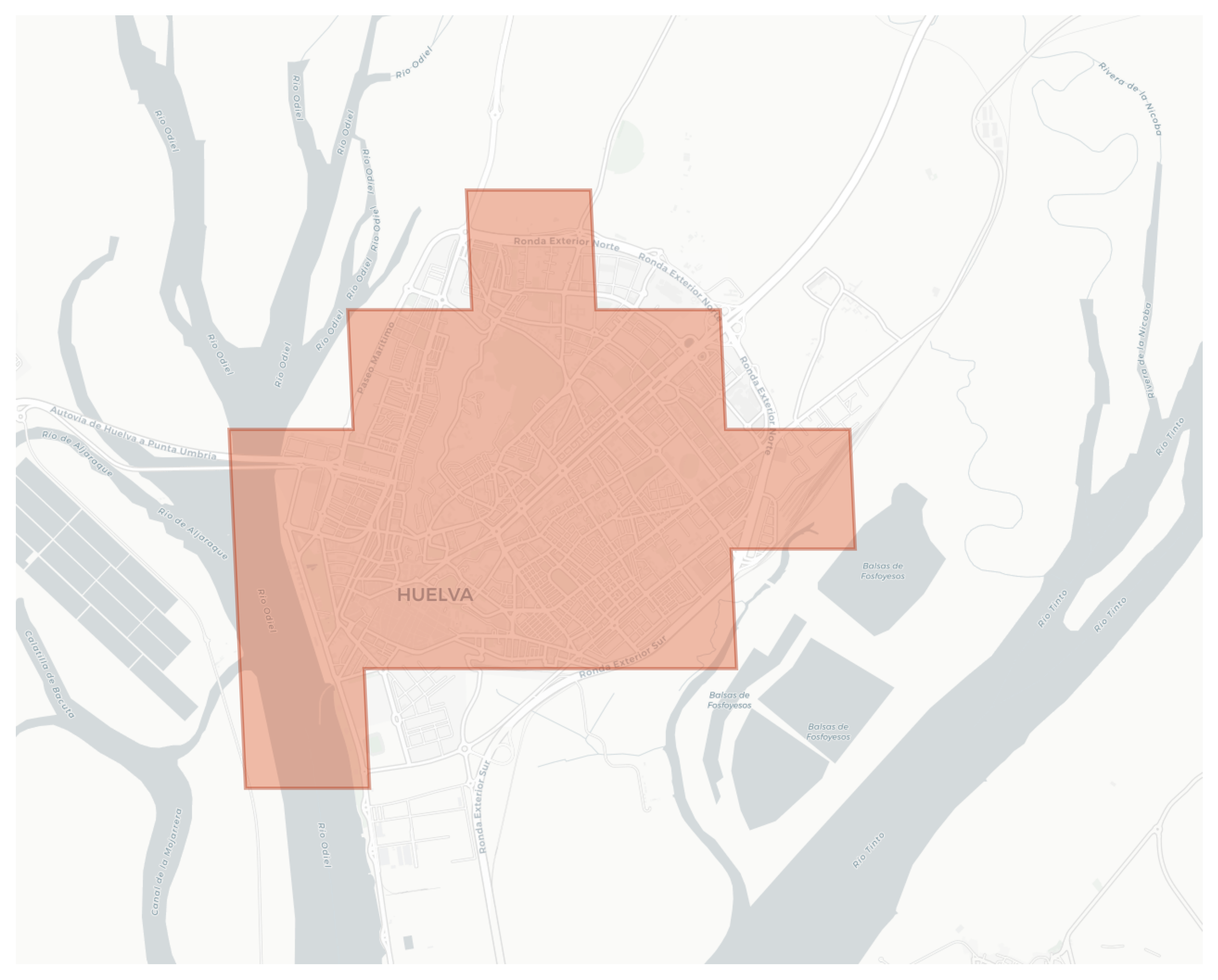 Huelva geographic map