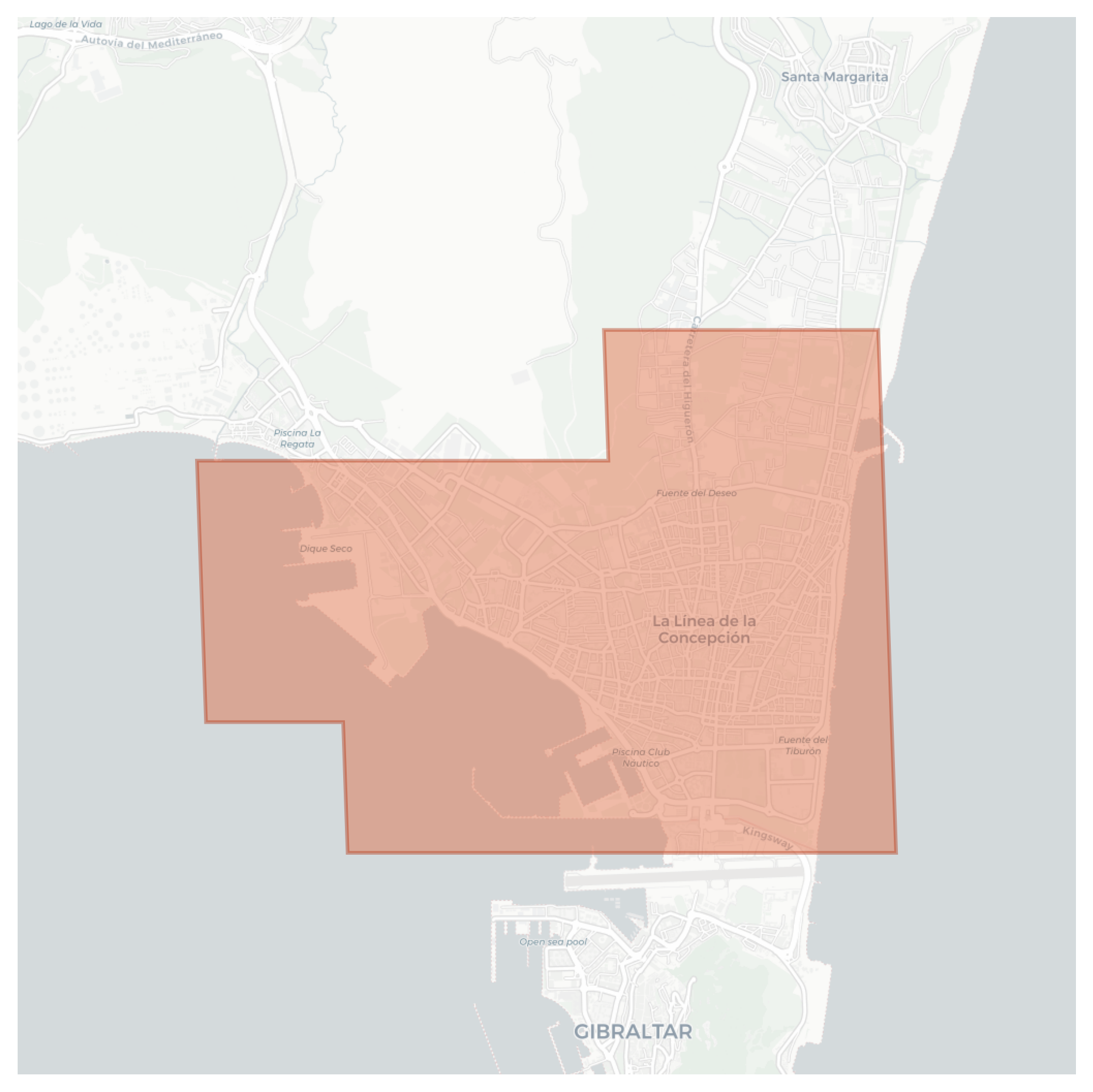 La Línea de la Concepción geographic map