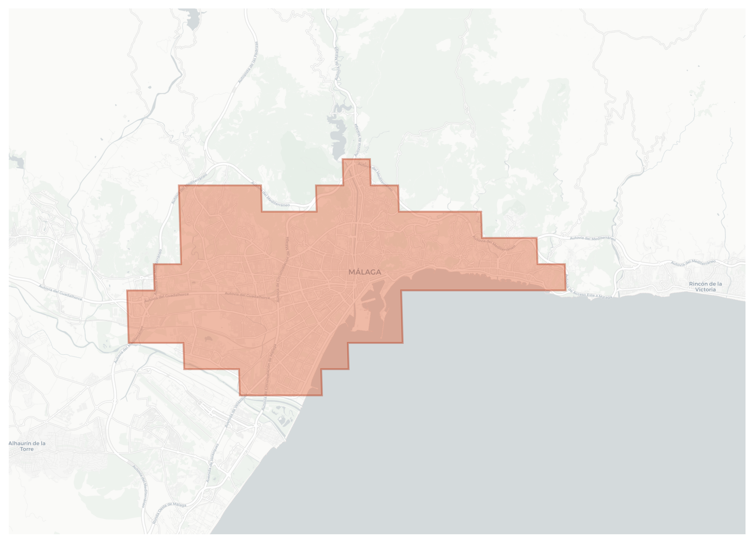 Málaga geographic map