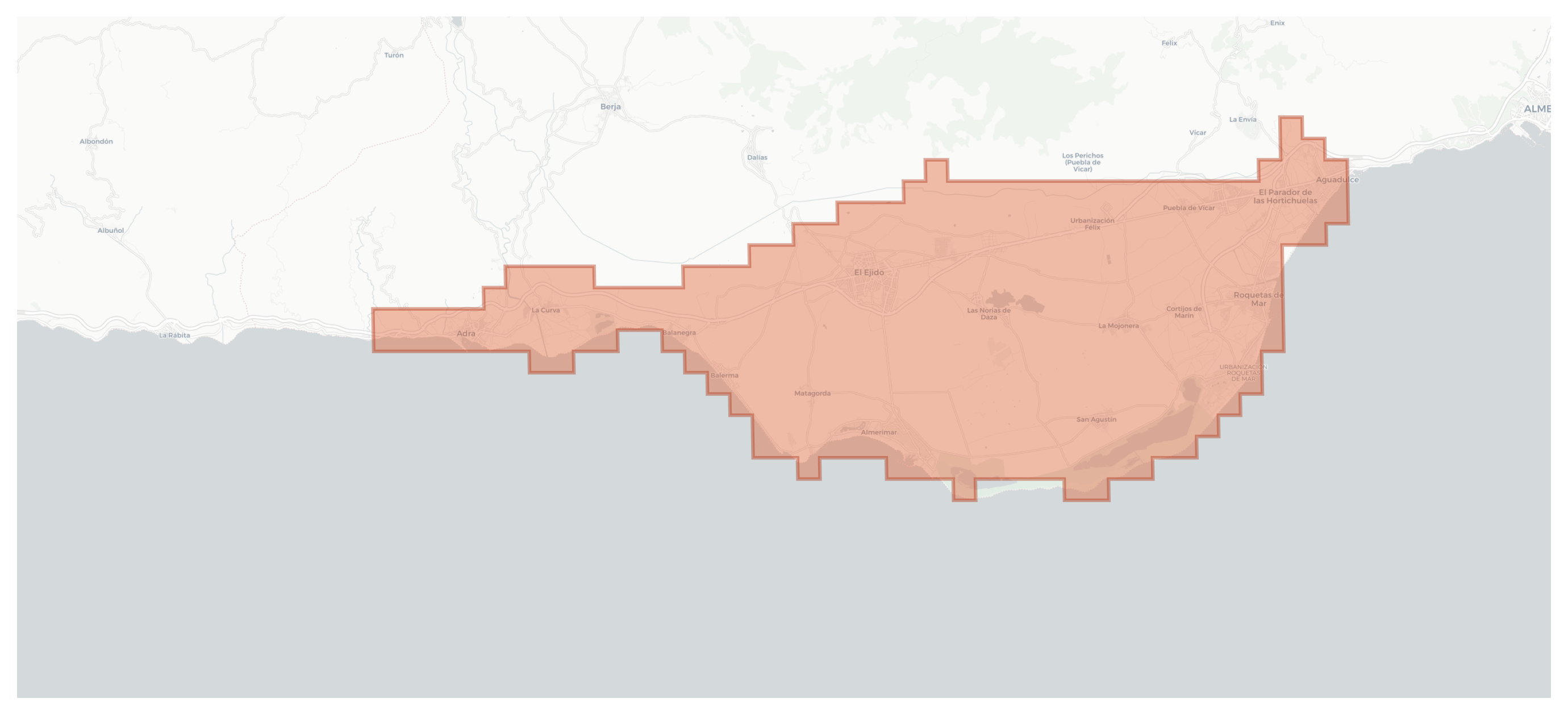Roquetas de Mar geographic map