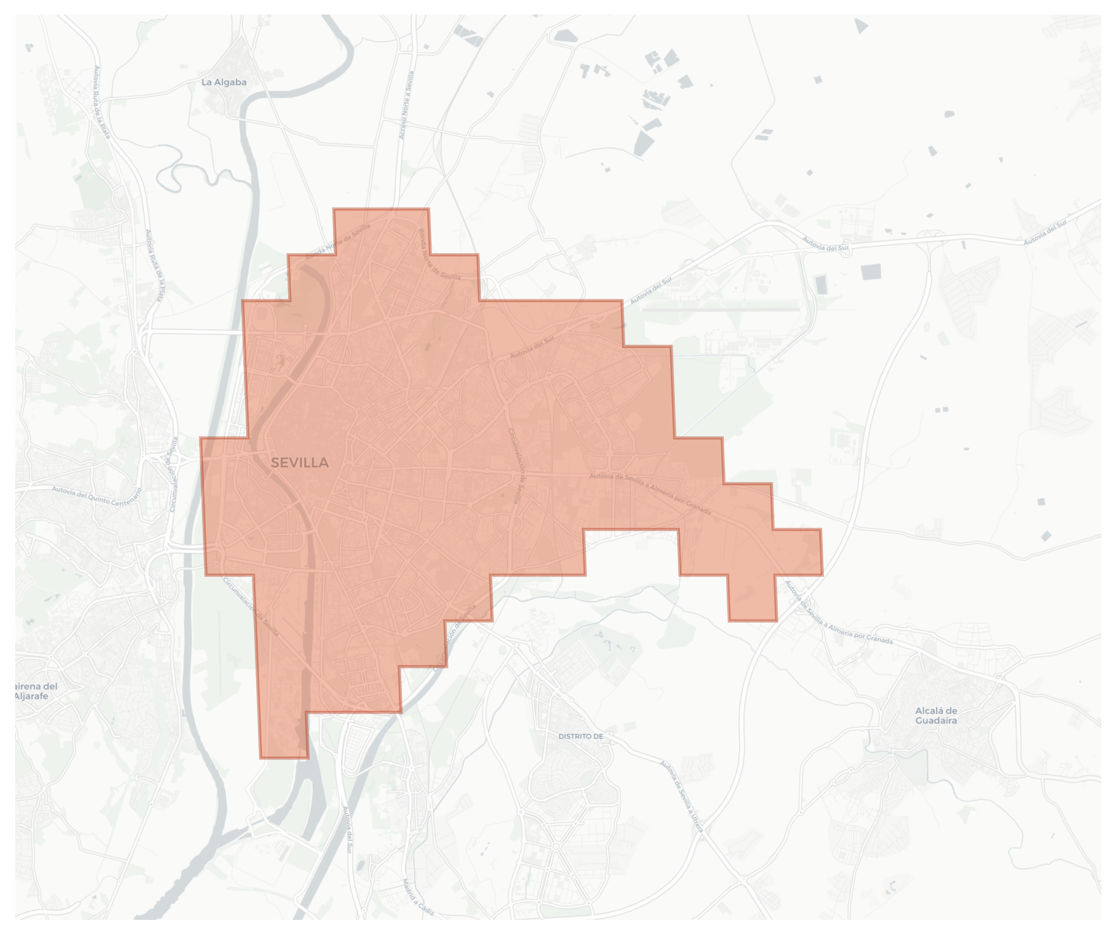 Seville geographic map