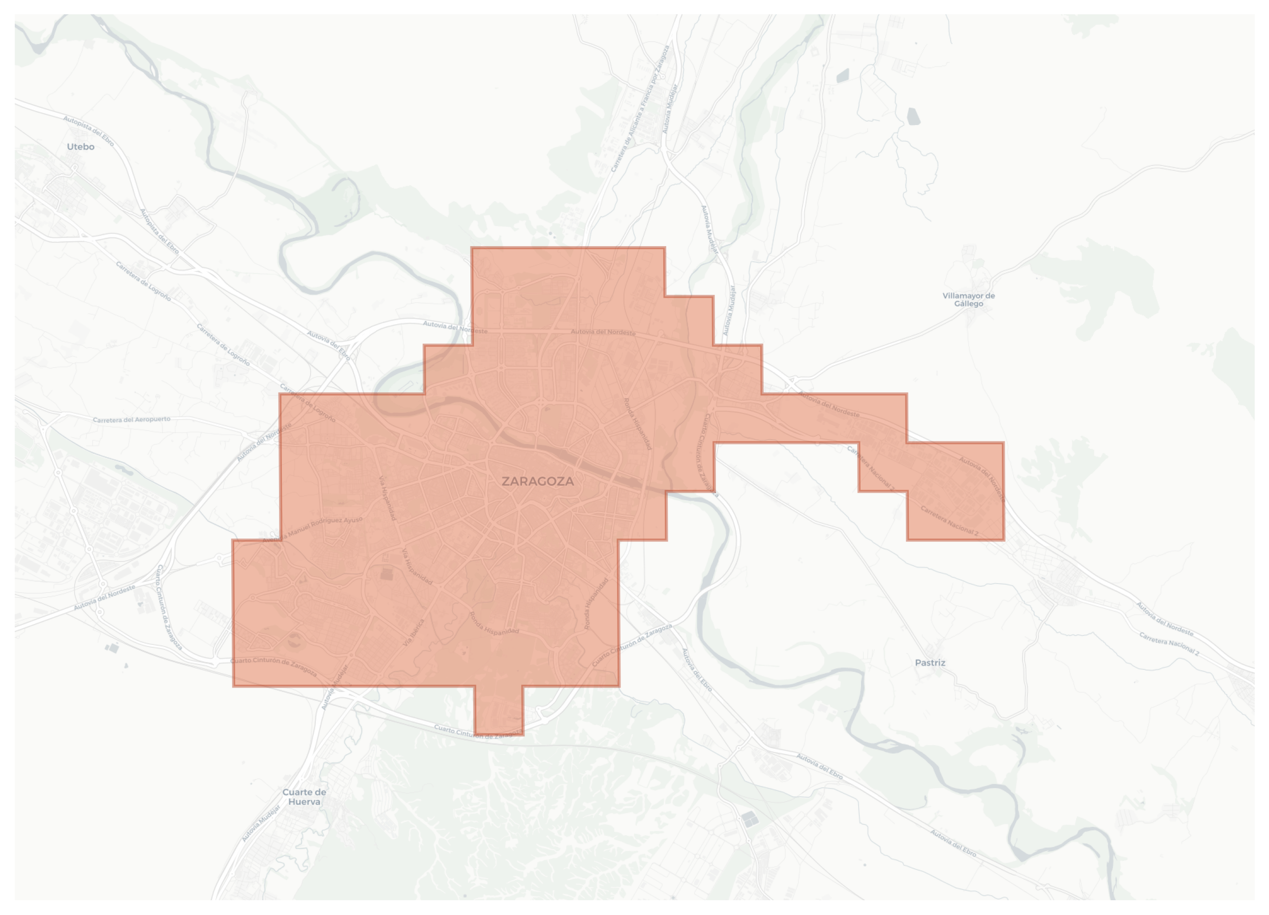 Zaragoza geographic map