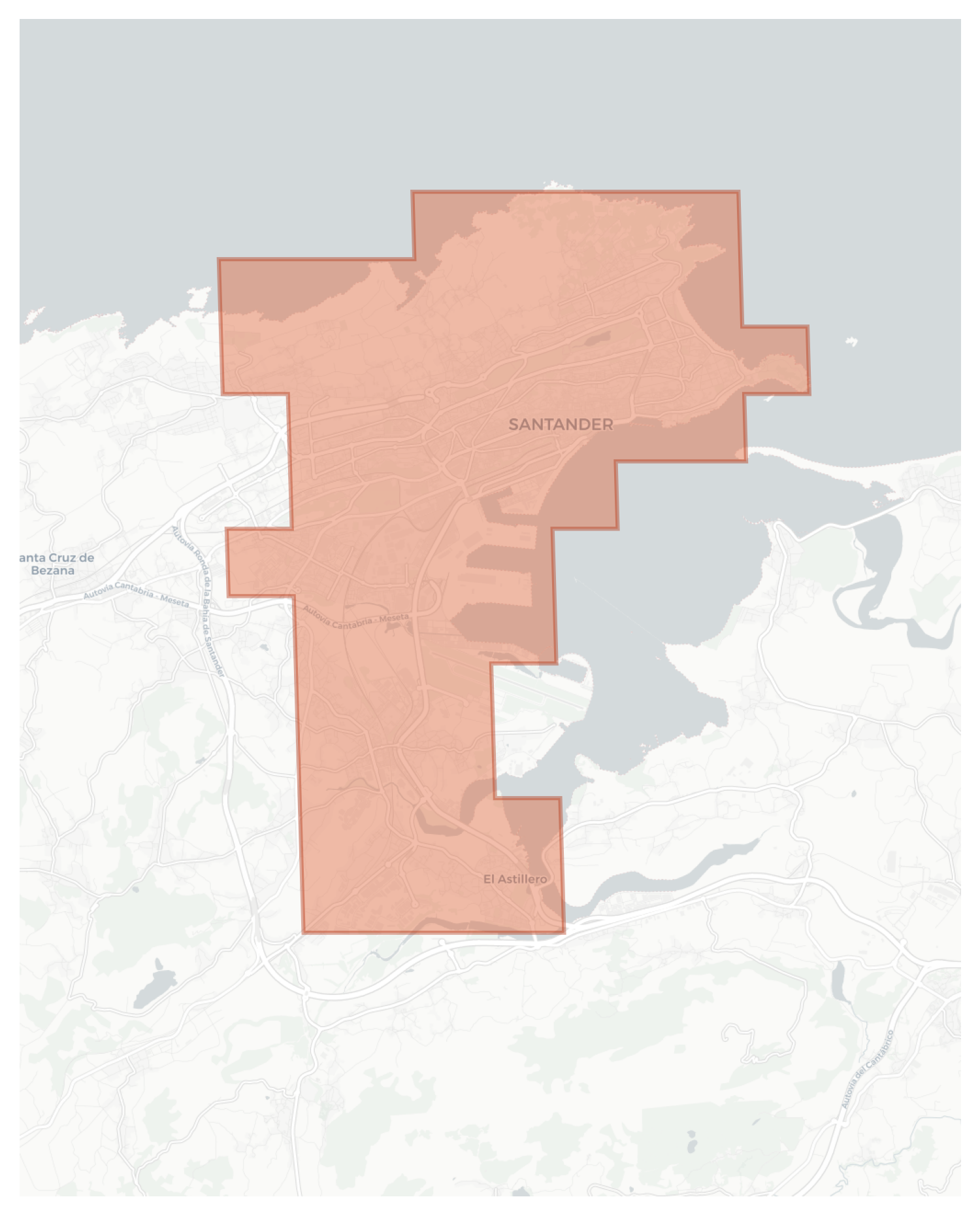 Santander geographic map