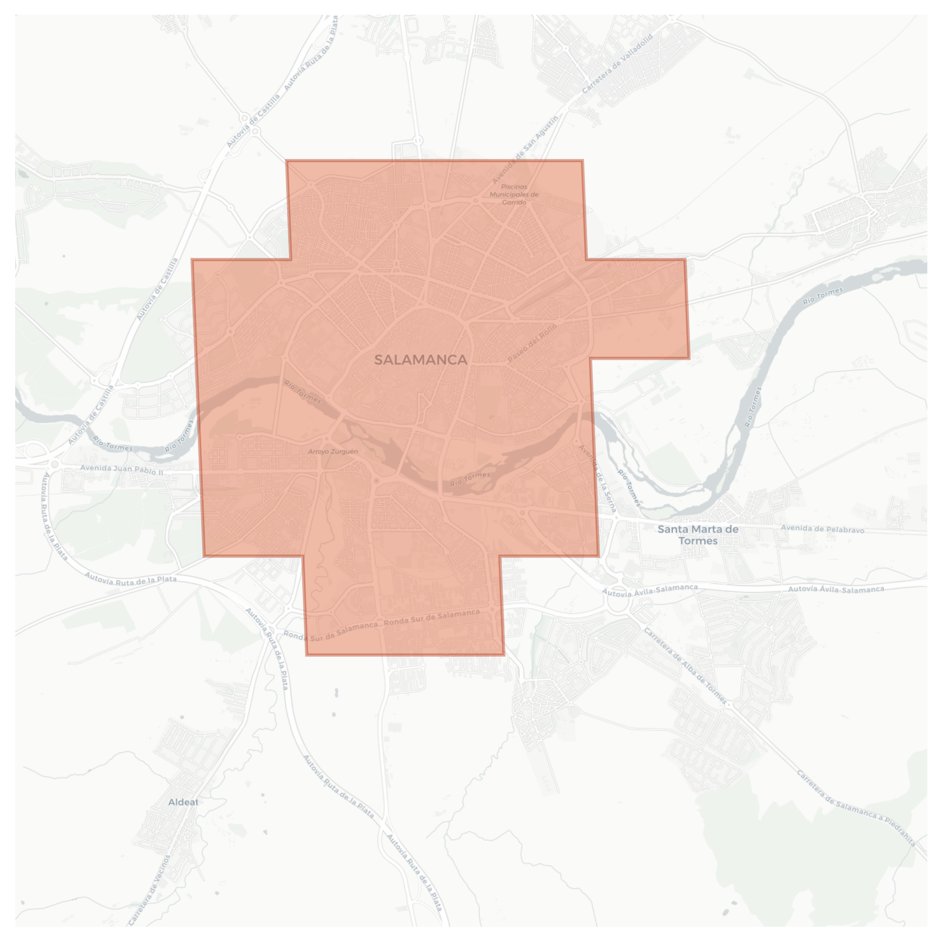 Salamanca geographic map