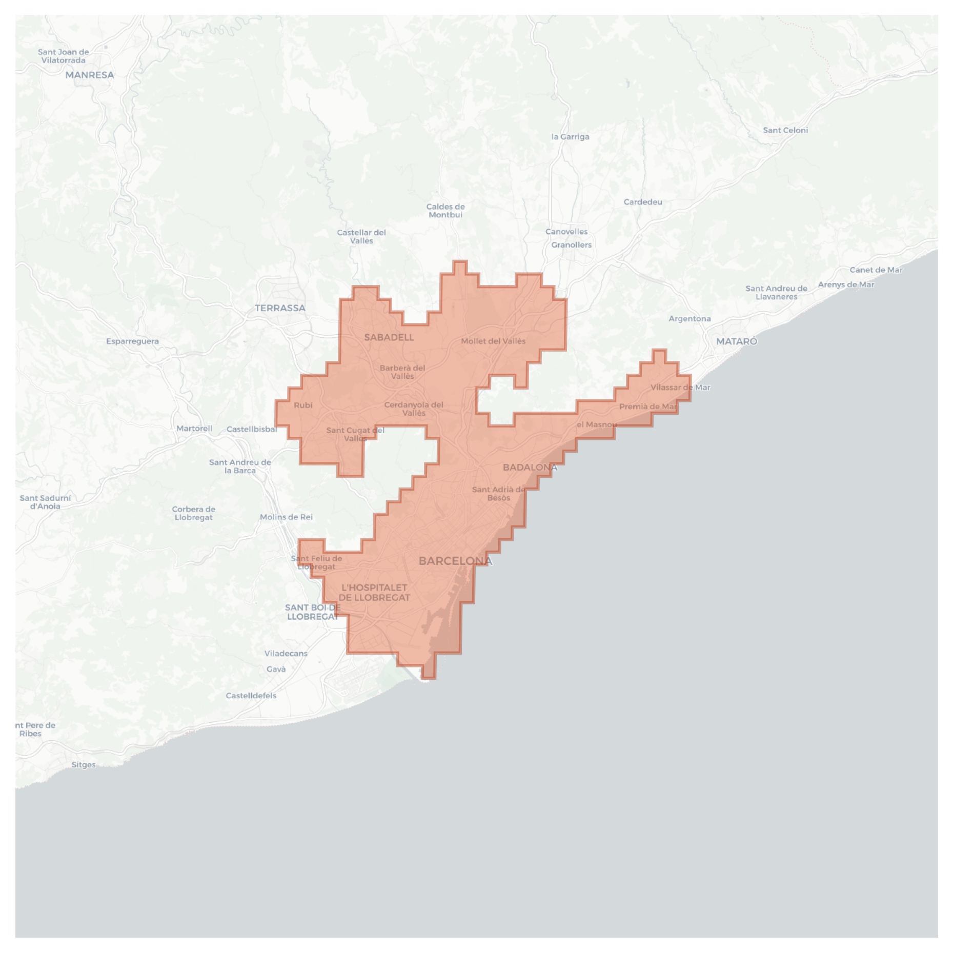Barcelona geographic map