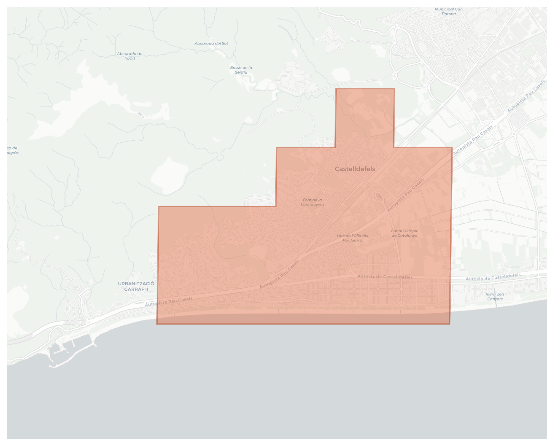 Castelldefels geographic map
