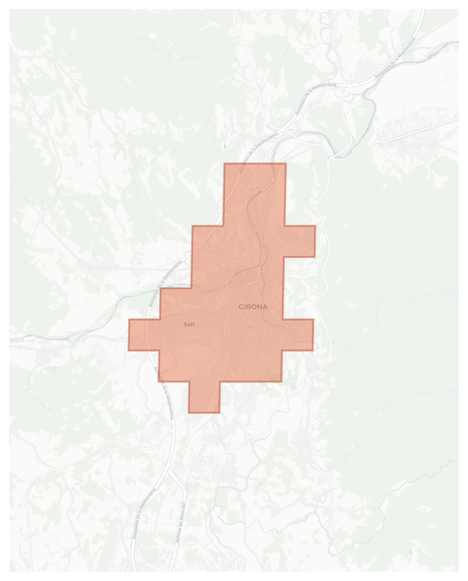 Girona geographic map