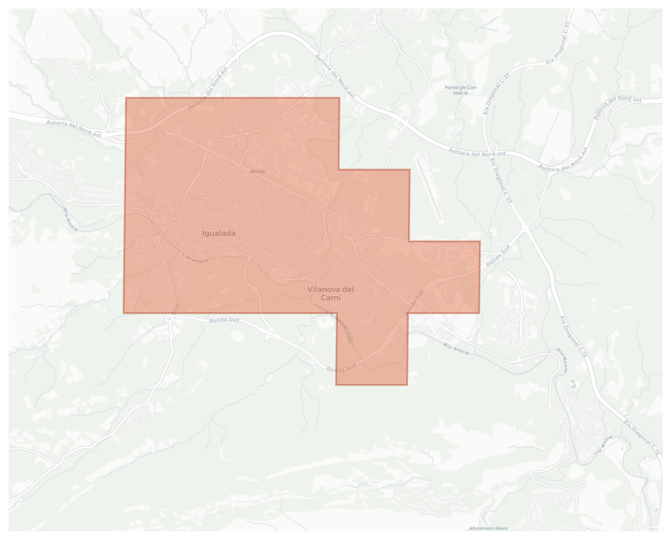 Igualada geographic map