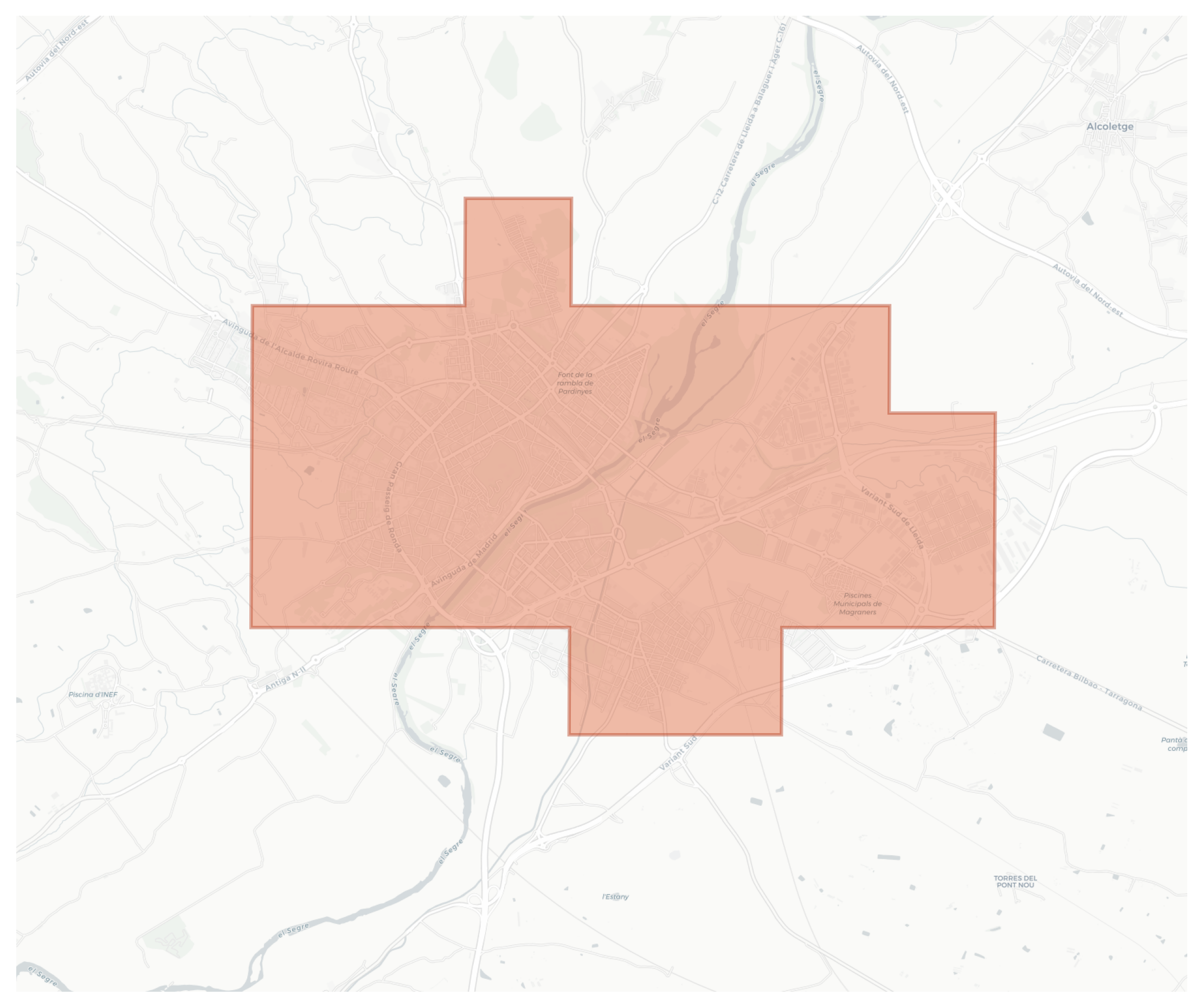 Lleida geographic map