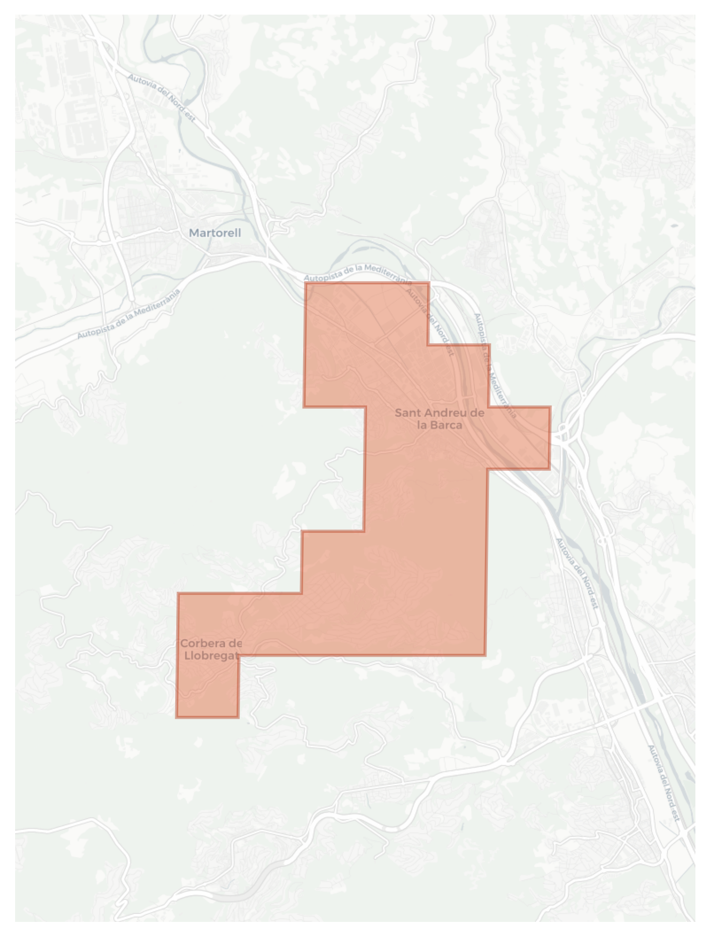 Sant Andreu de la Barca geographic map