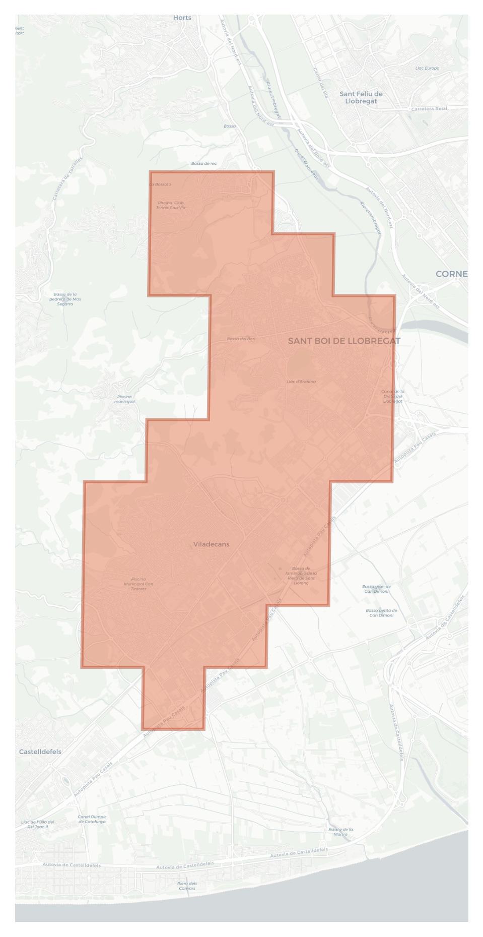 Sant Boi de Llobregat geographic map