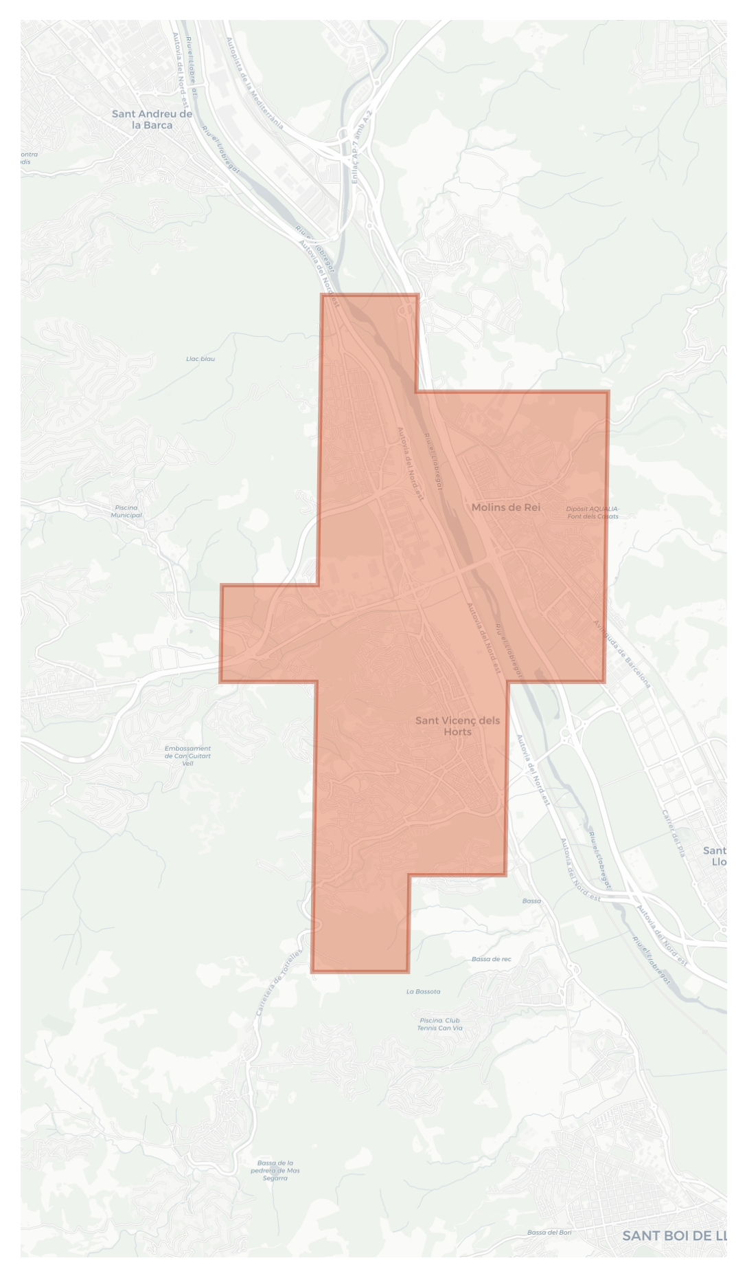 Sant Vicenç dels Horts geographic map