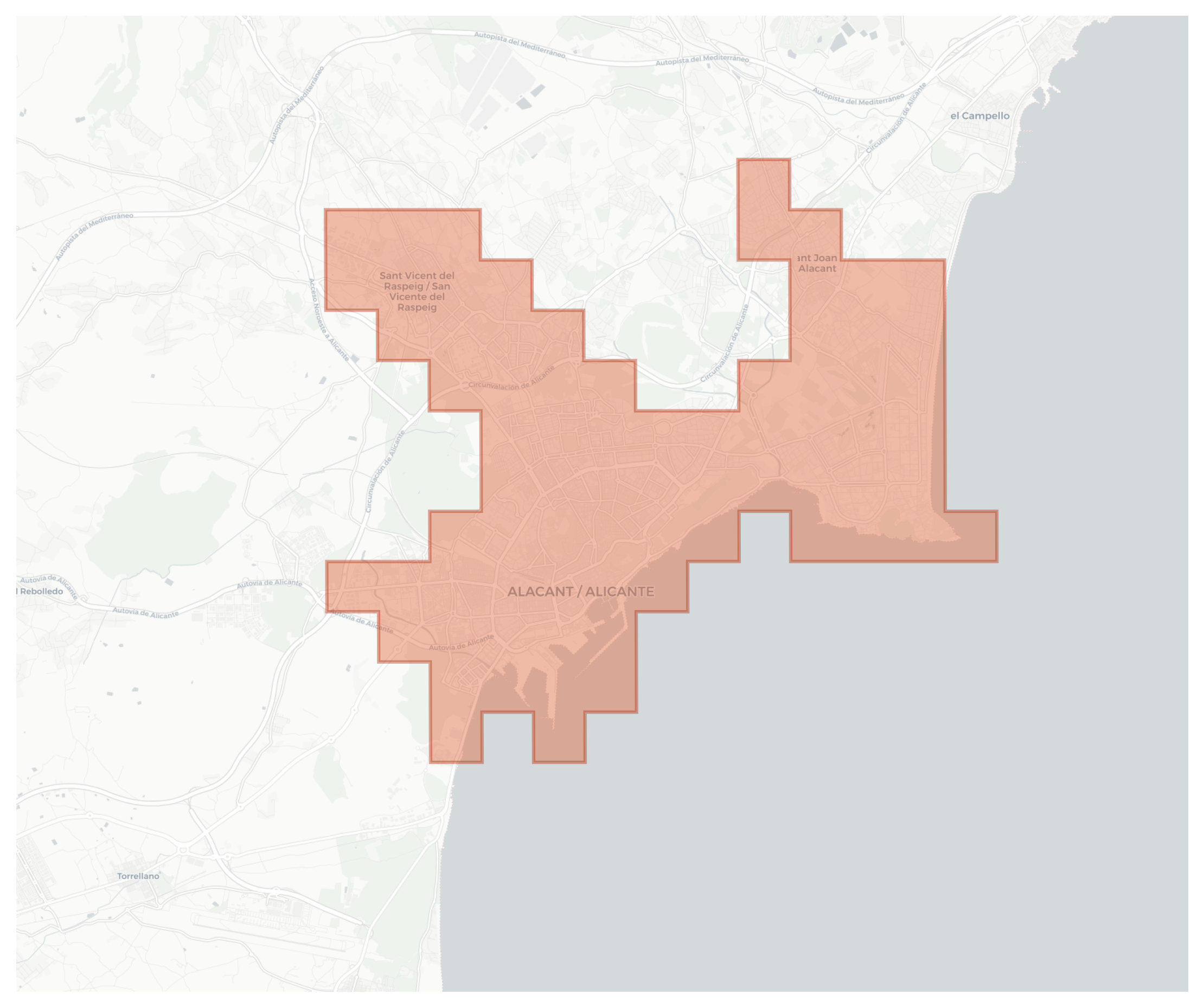 Alicante geographic map