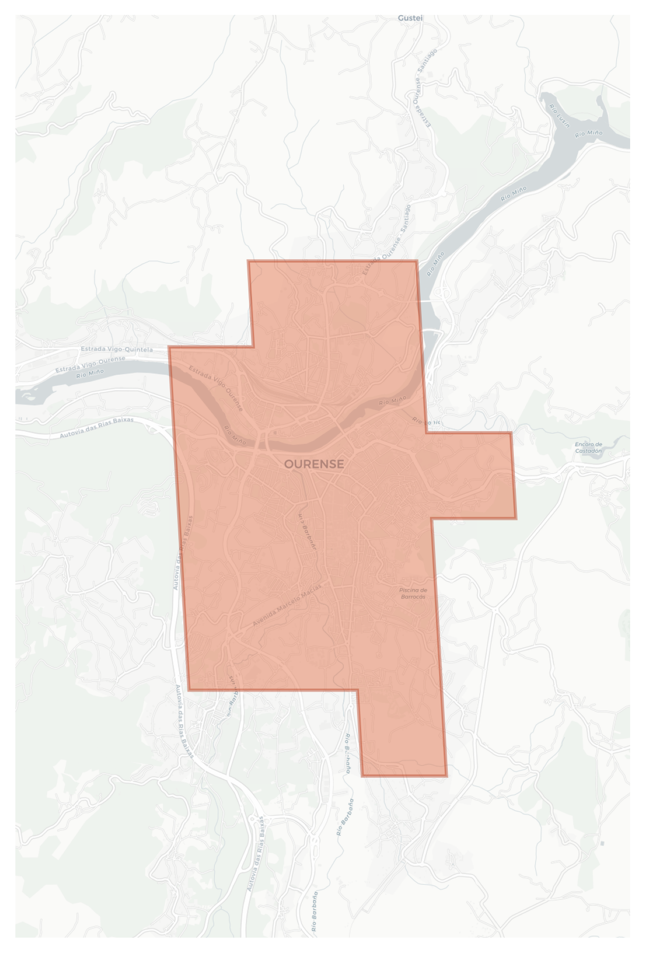 Ourense geographic map