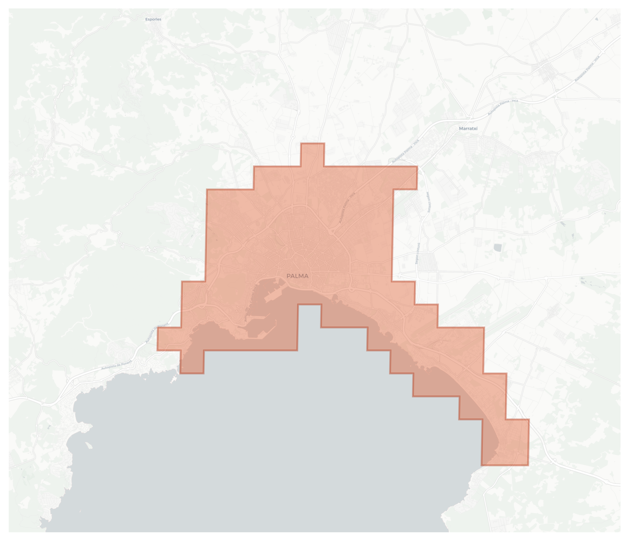 Palma de Mallorca geographic map