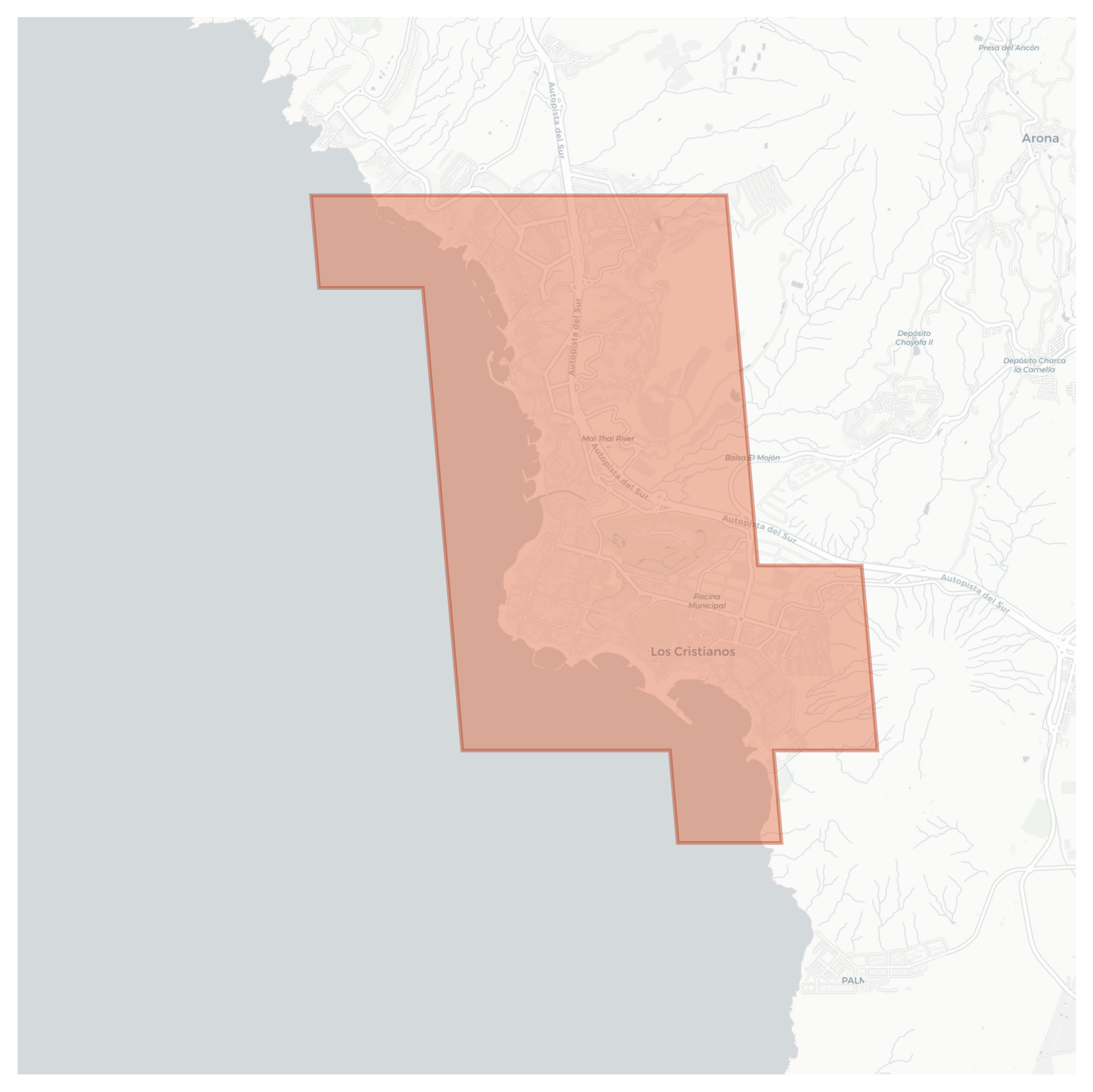 Los Cristianos geographic map