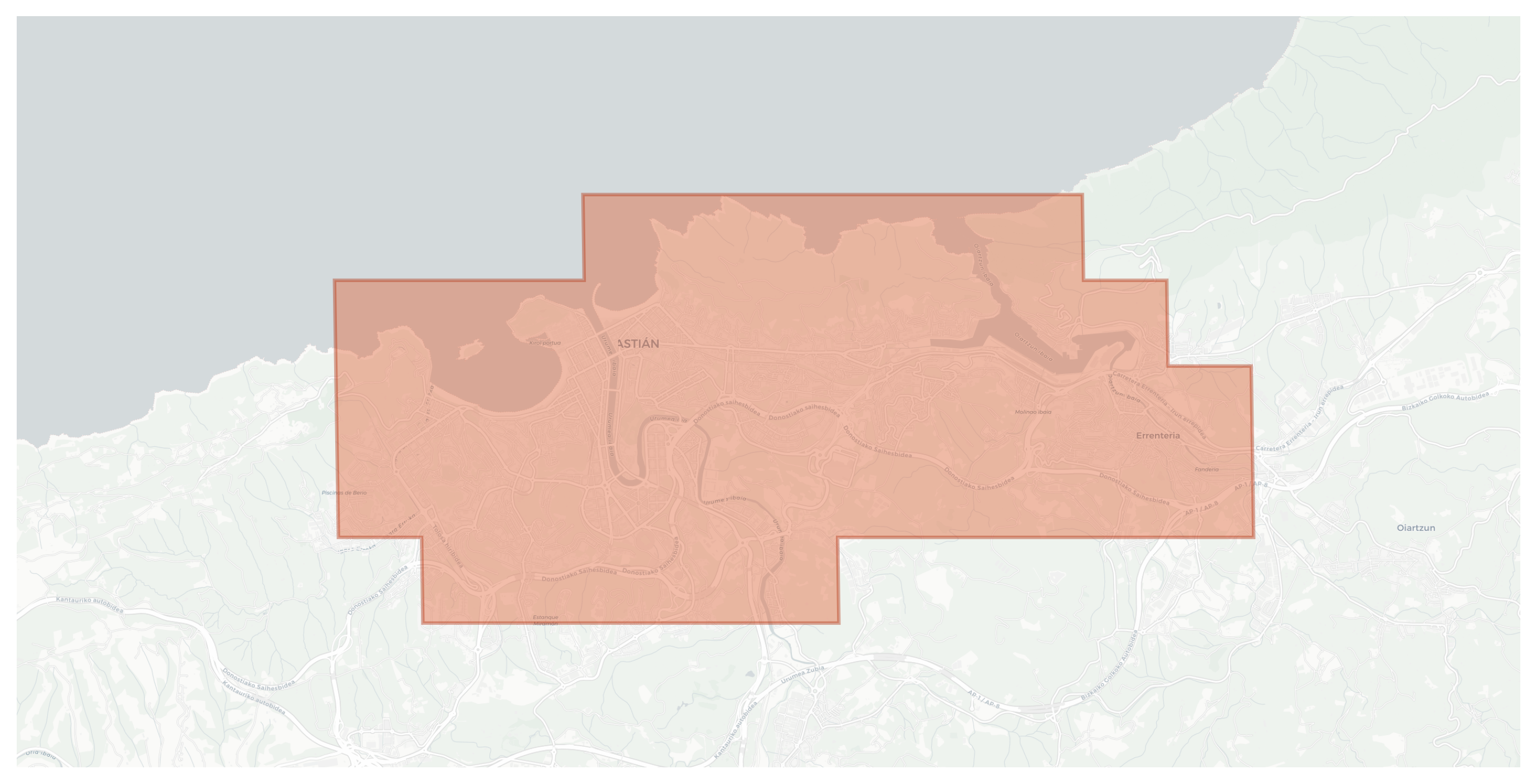 Donostia / San Sebastián geographic map