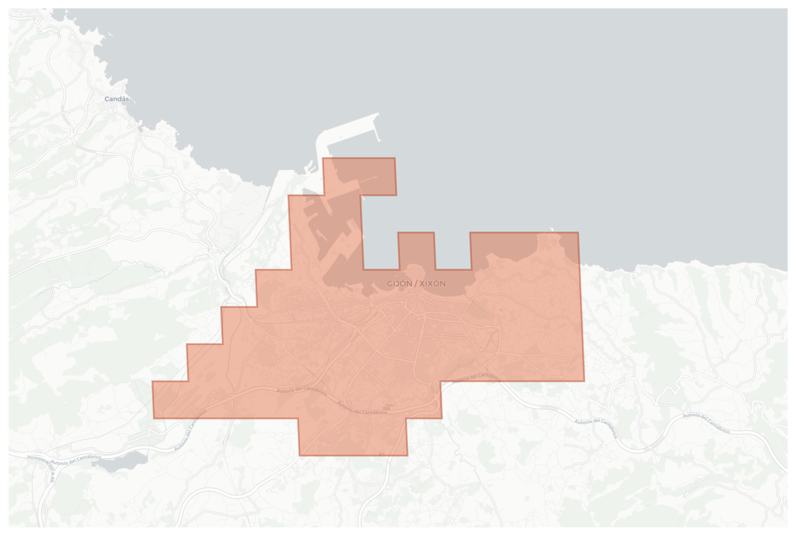 Gijón geographic map