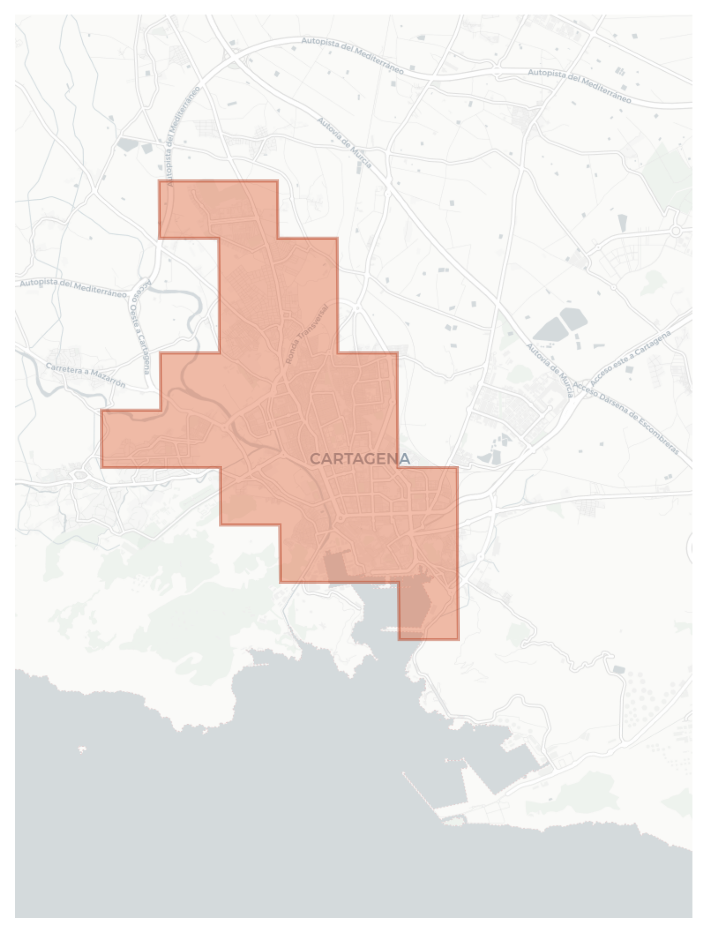Cartagena geographic map