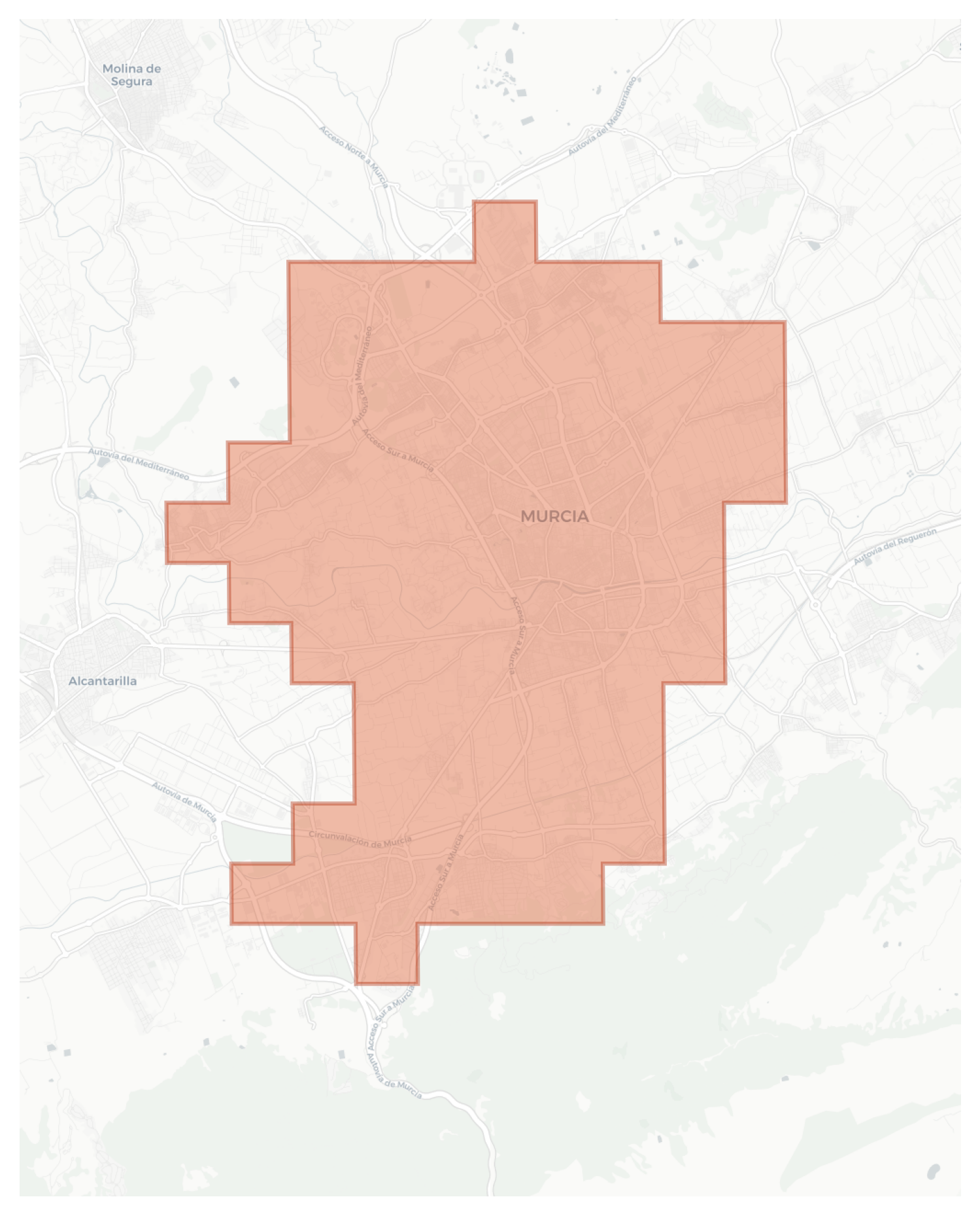 Murcia geographic map