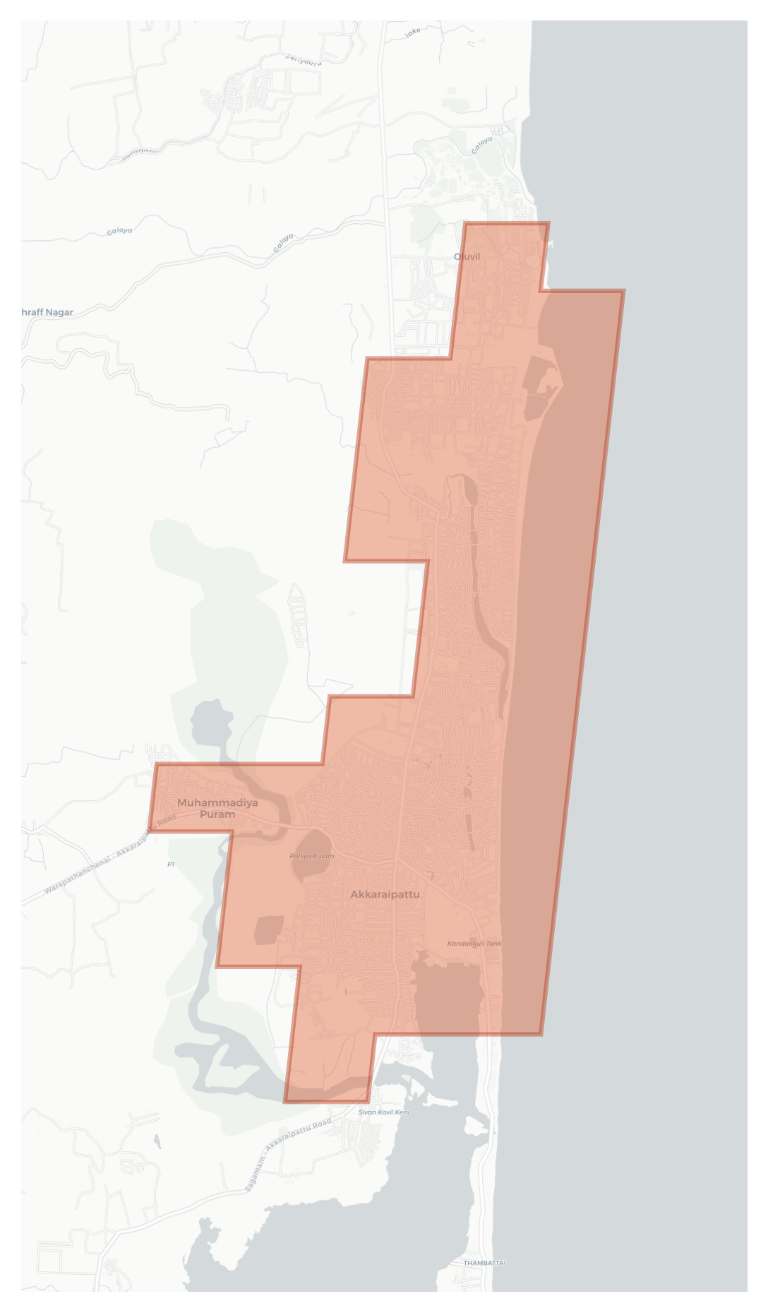 Akkaraipattu geographic map