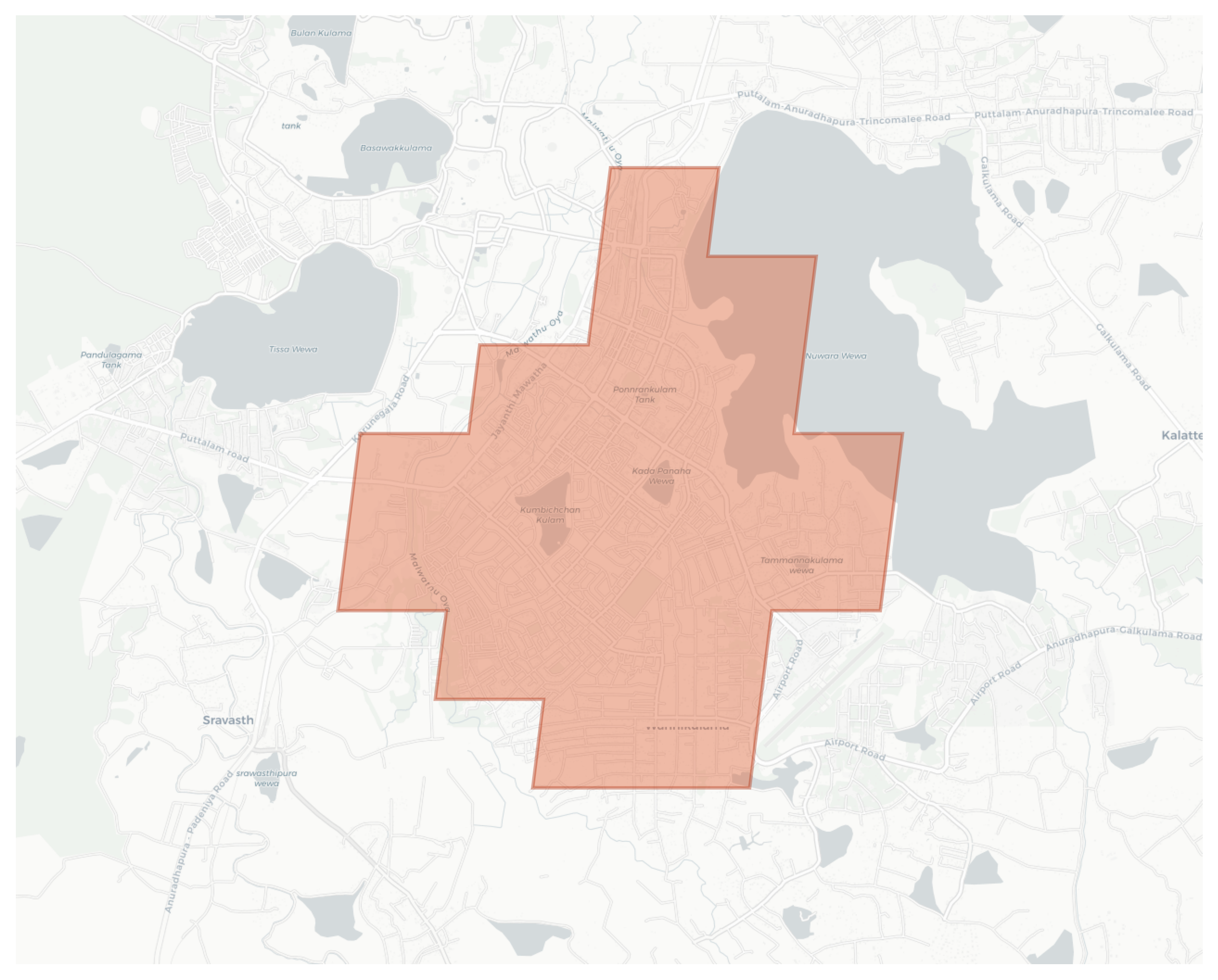 Anuradhapura geographic map