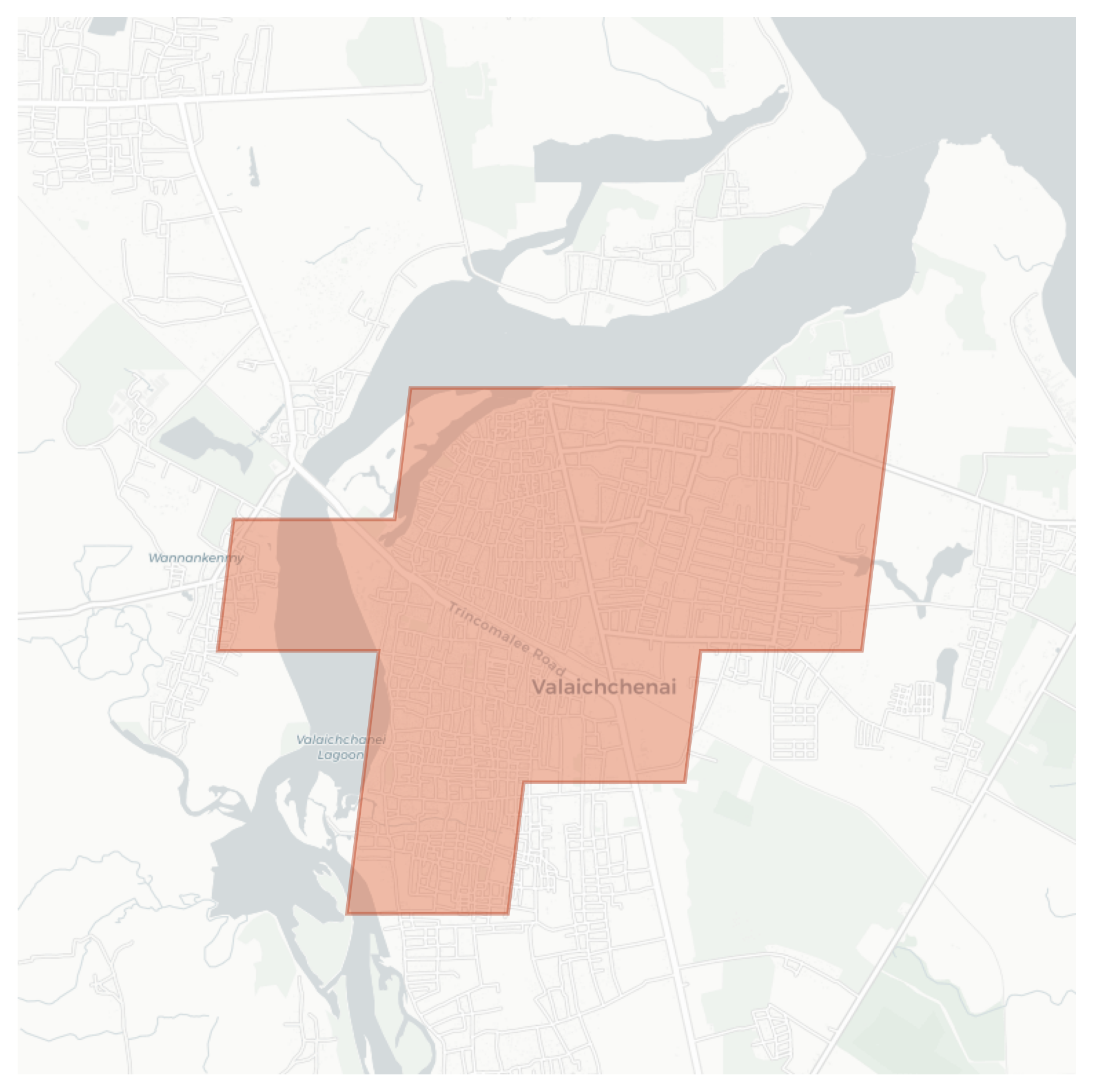 Valaichchenai geographic map