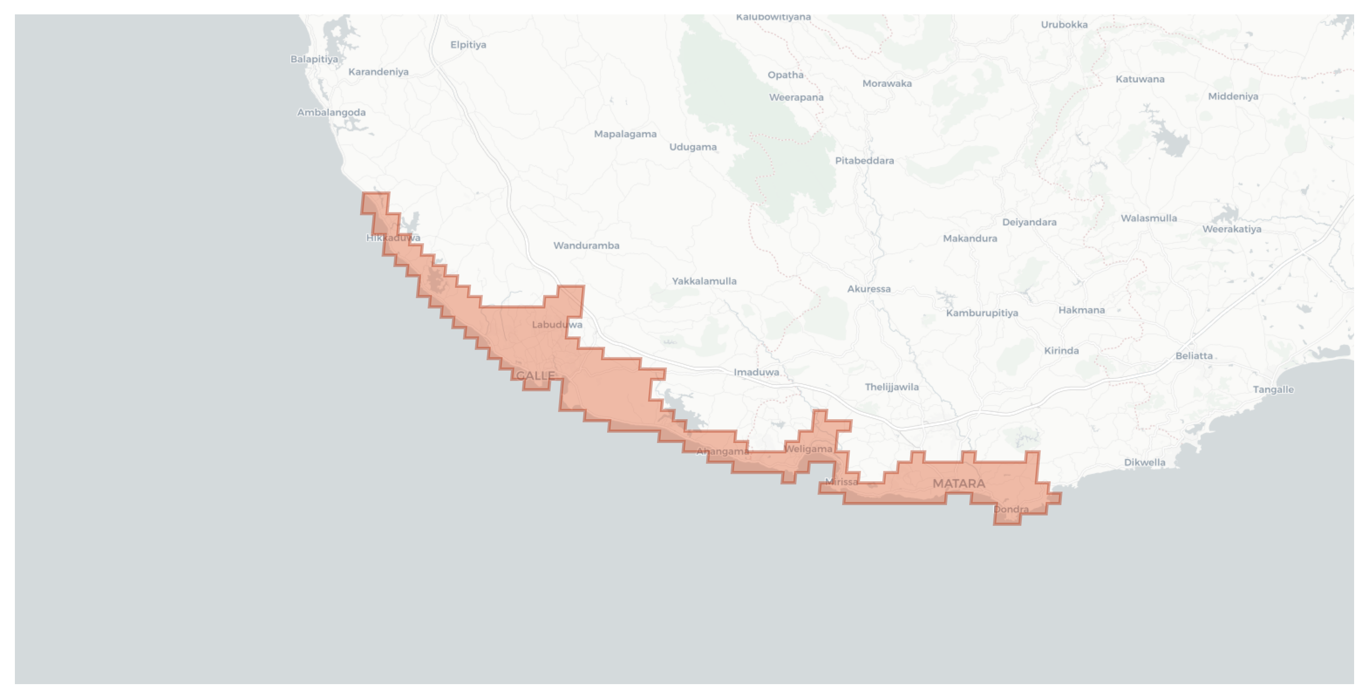 Galle geographic map