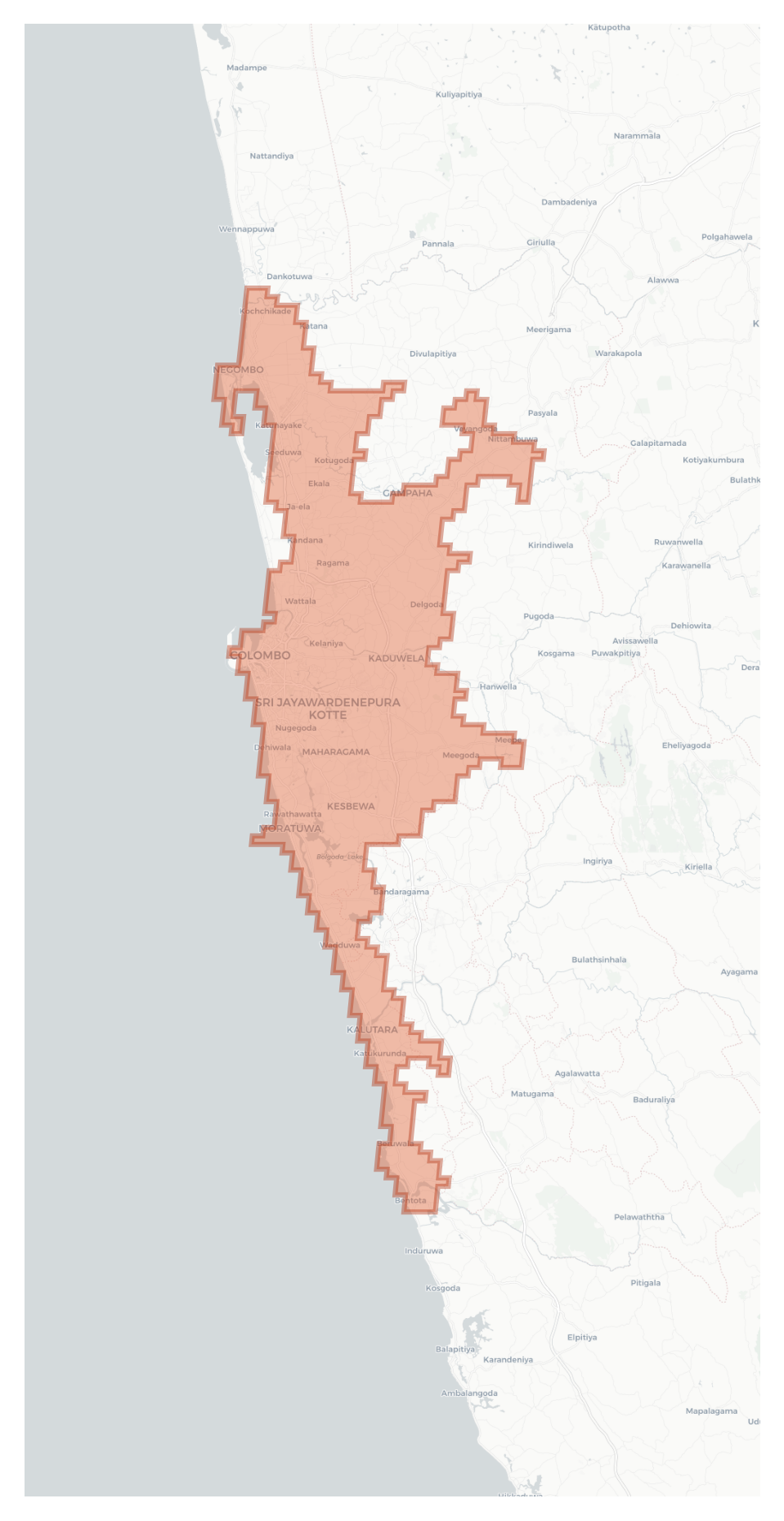 Colombo [Sri Jayawardenepura Kotte] geographic map