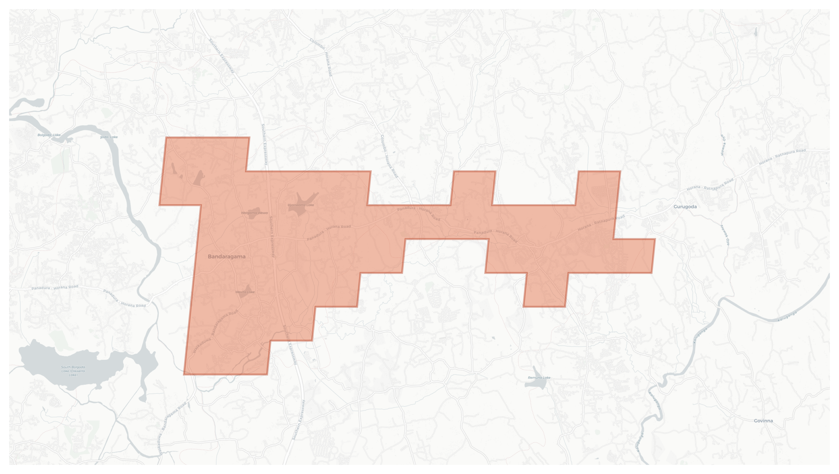 Bandaragama geographic map