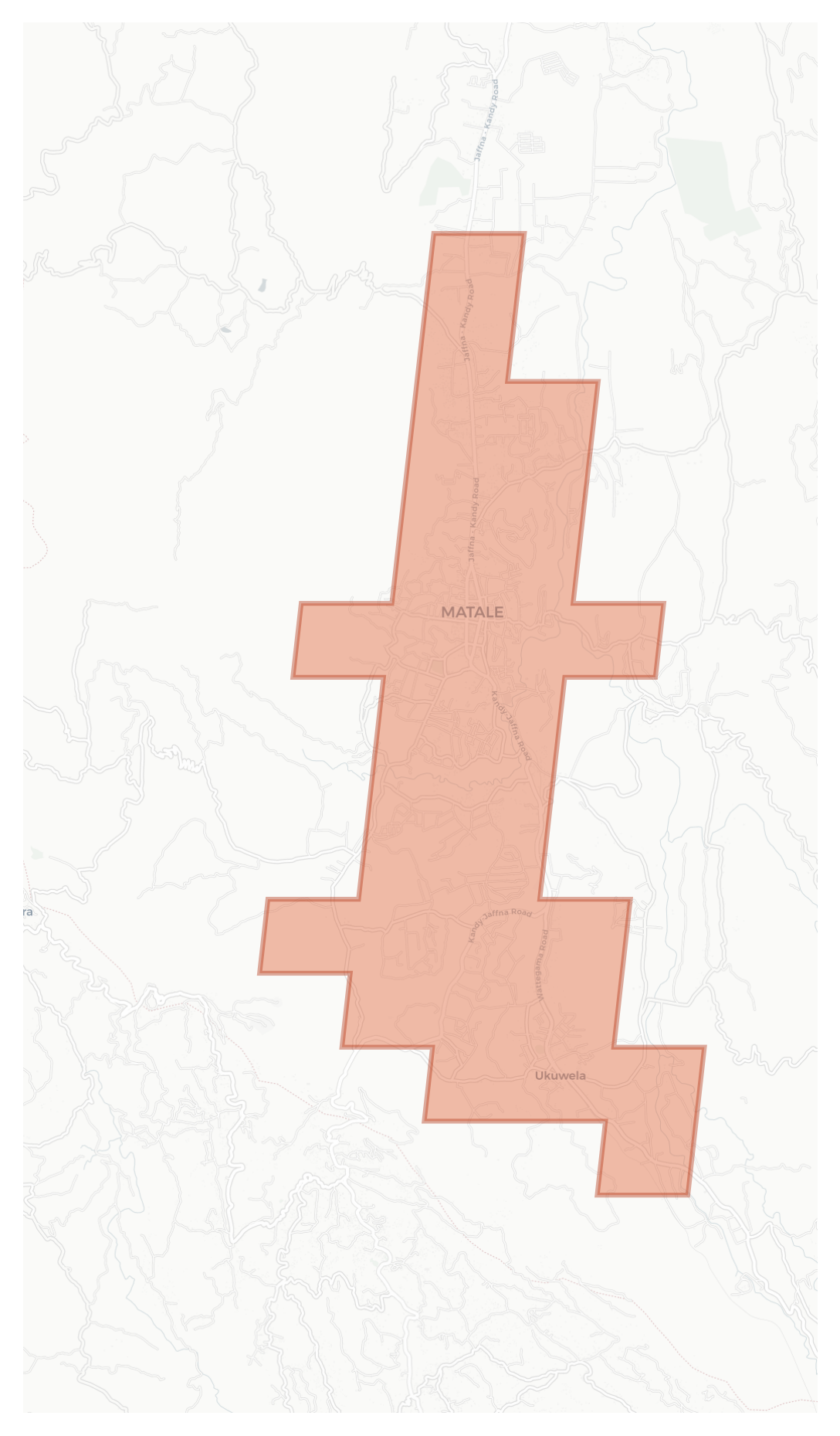 Matale geographic map
