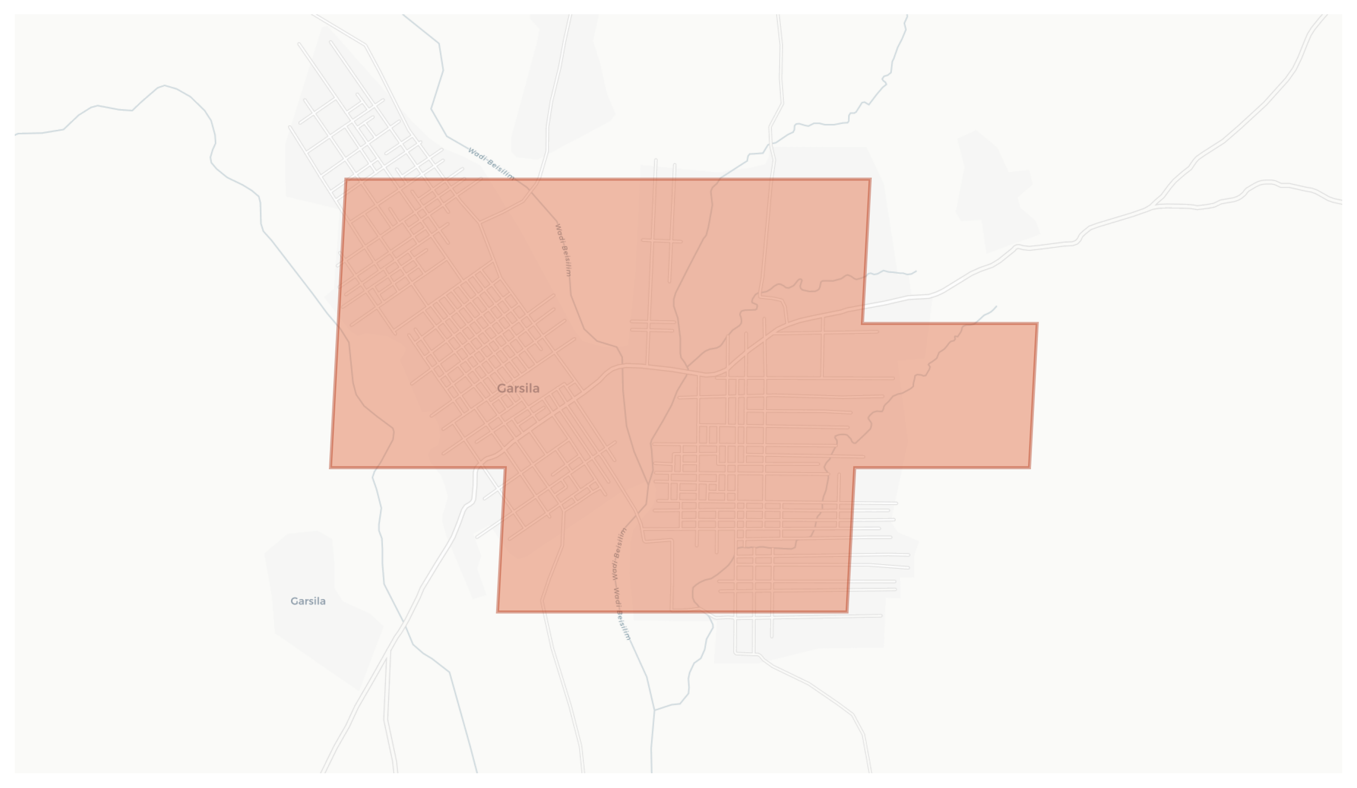 Garsila geographic map