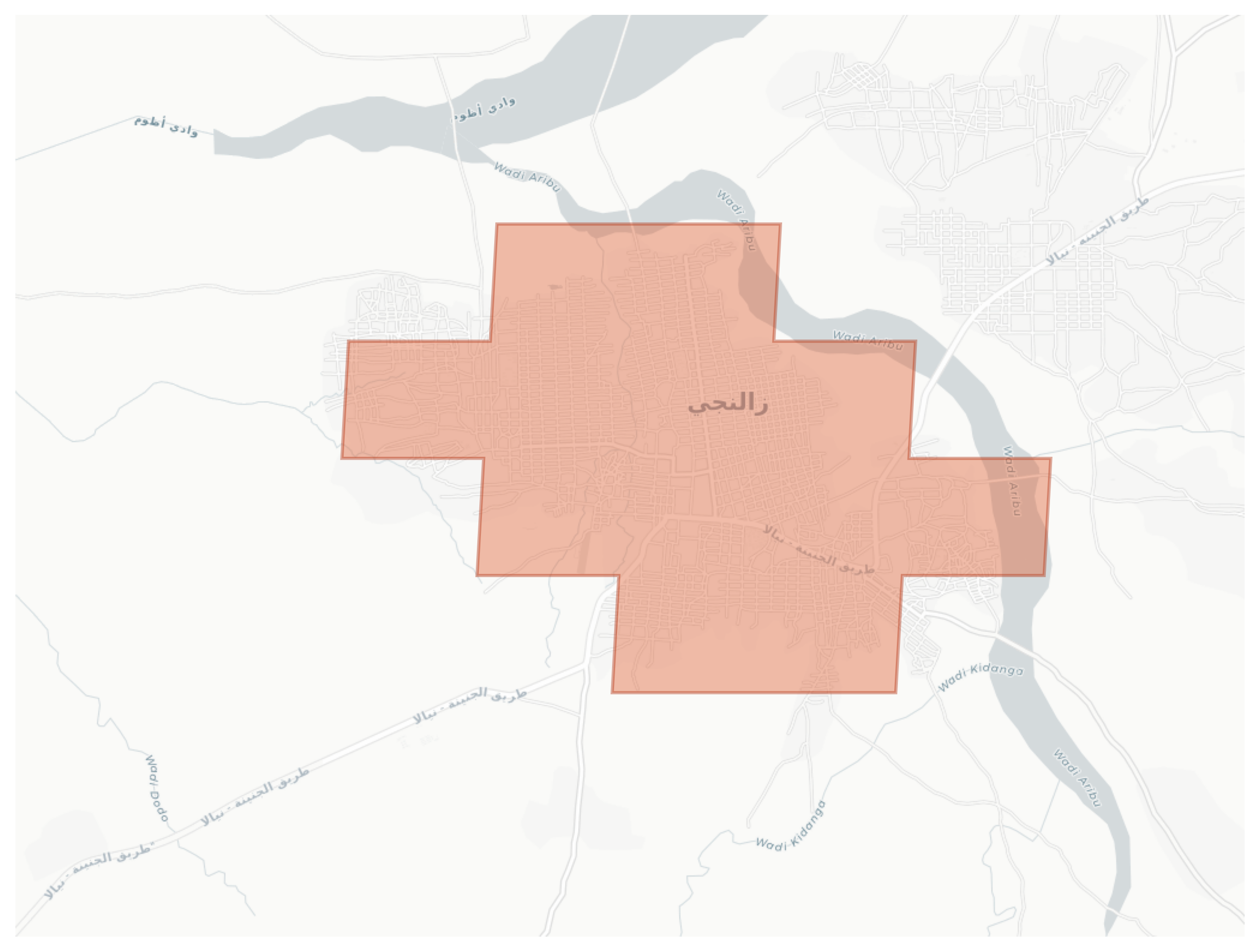 Zalingei geographic map