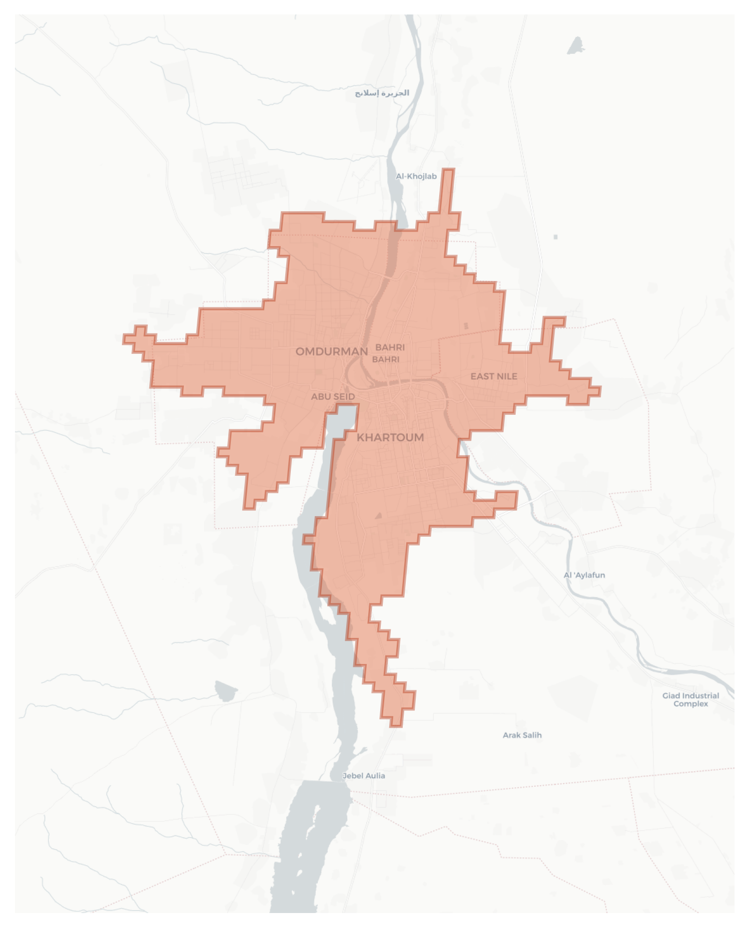 Khartoum geographic map