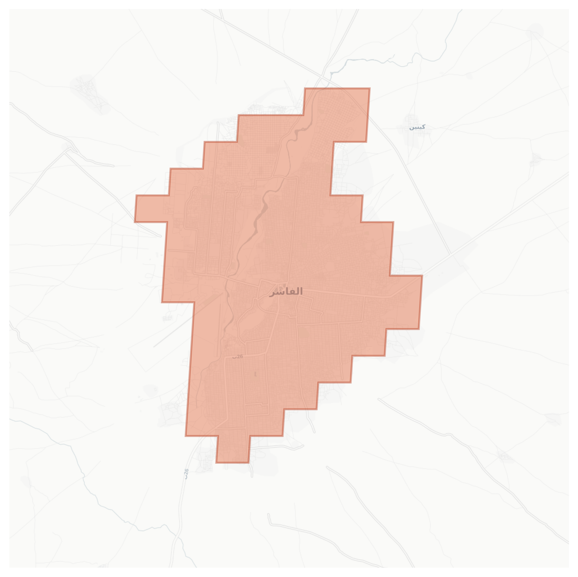 Al-Fashir geographic map