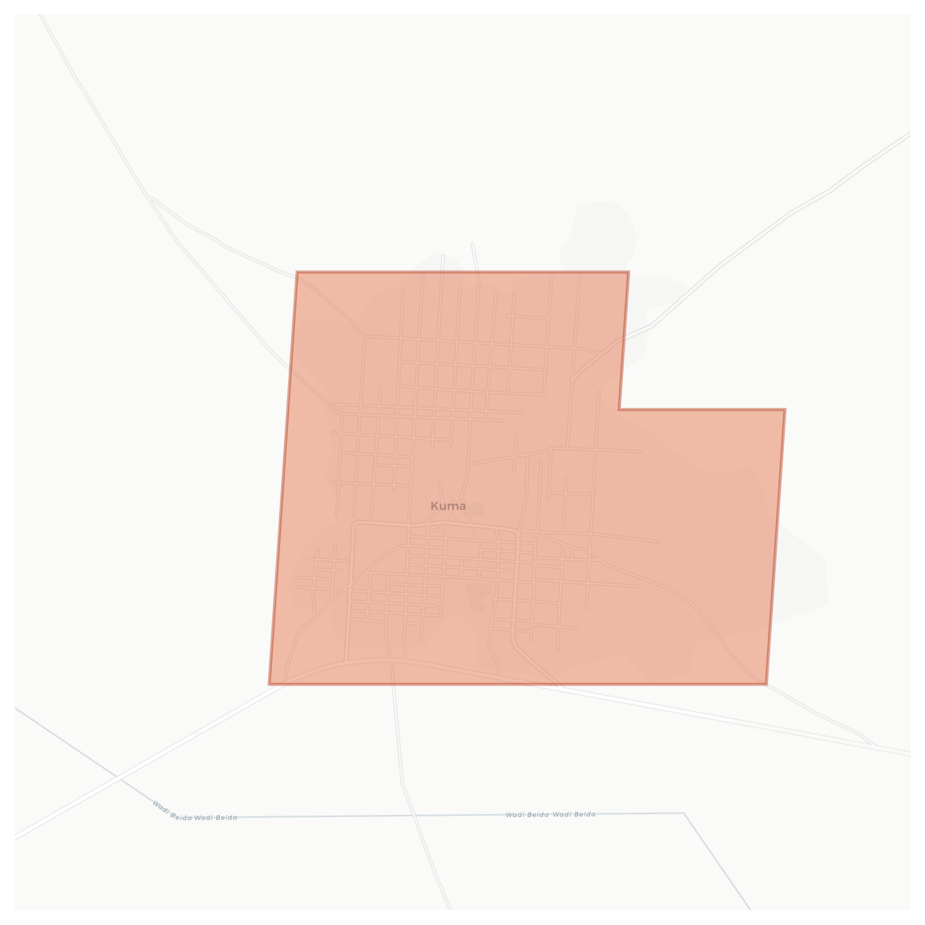 Khureit (Al Kuma) geographic map