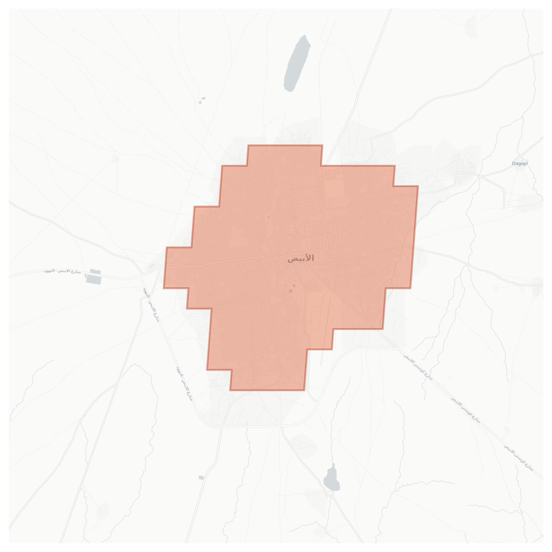Al-Ubayyid geographic map