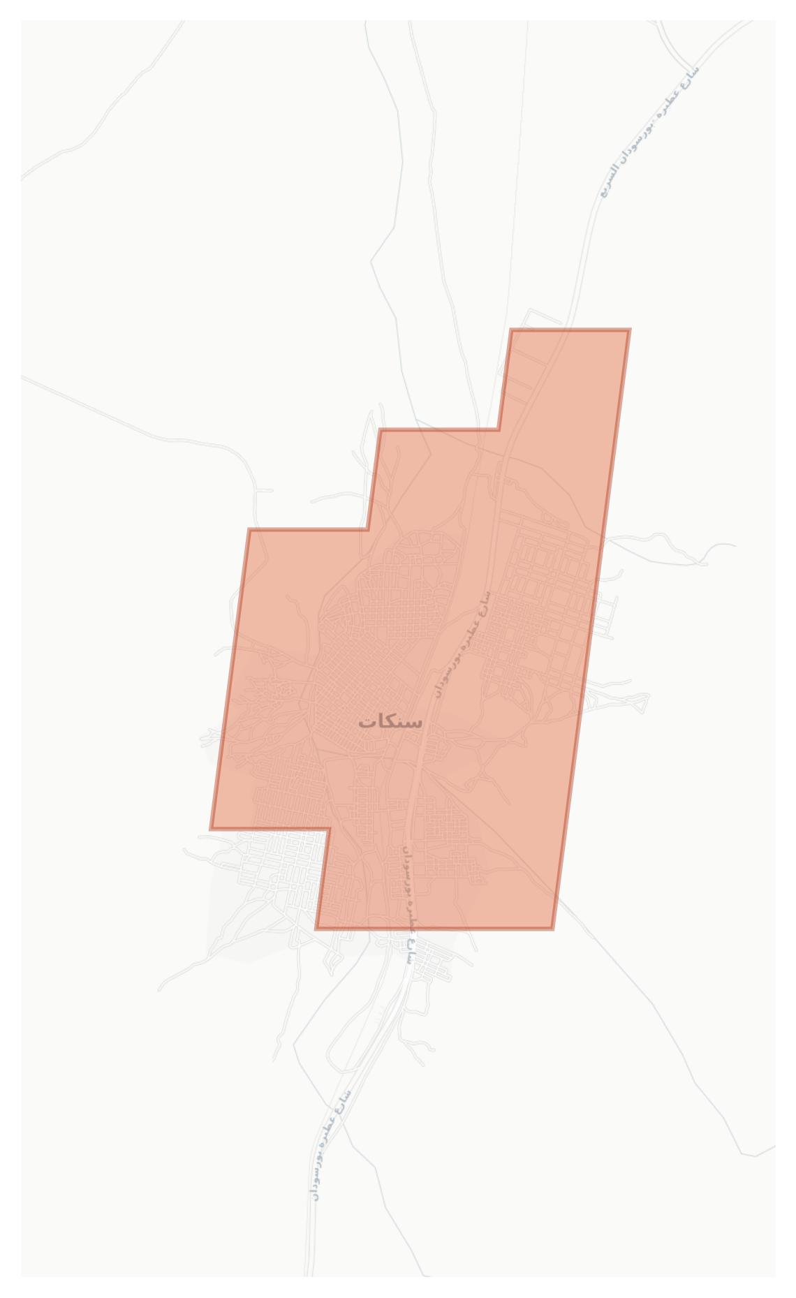 Sinkāt geographic map