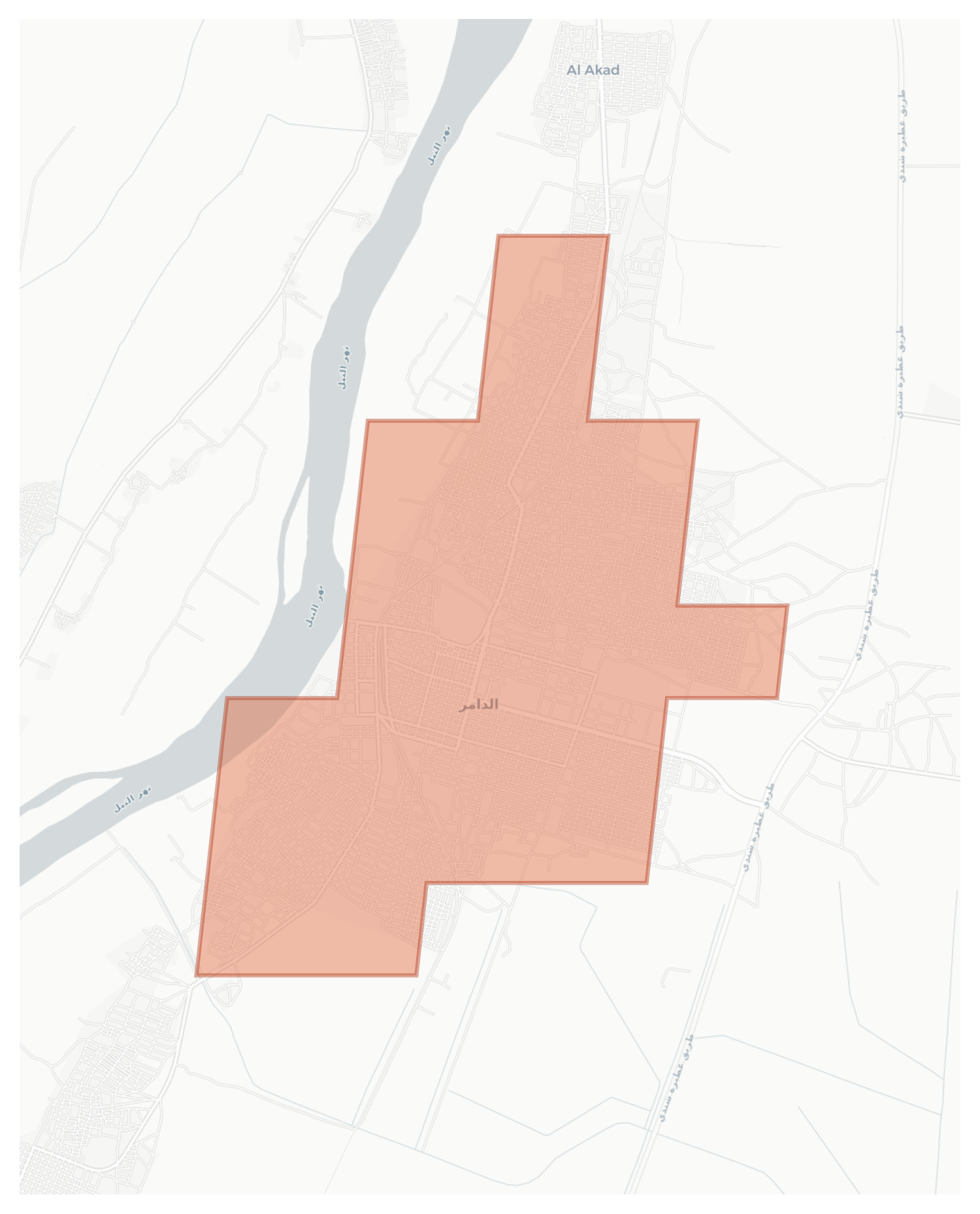 ad-Damer geographic map