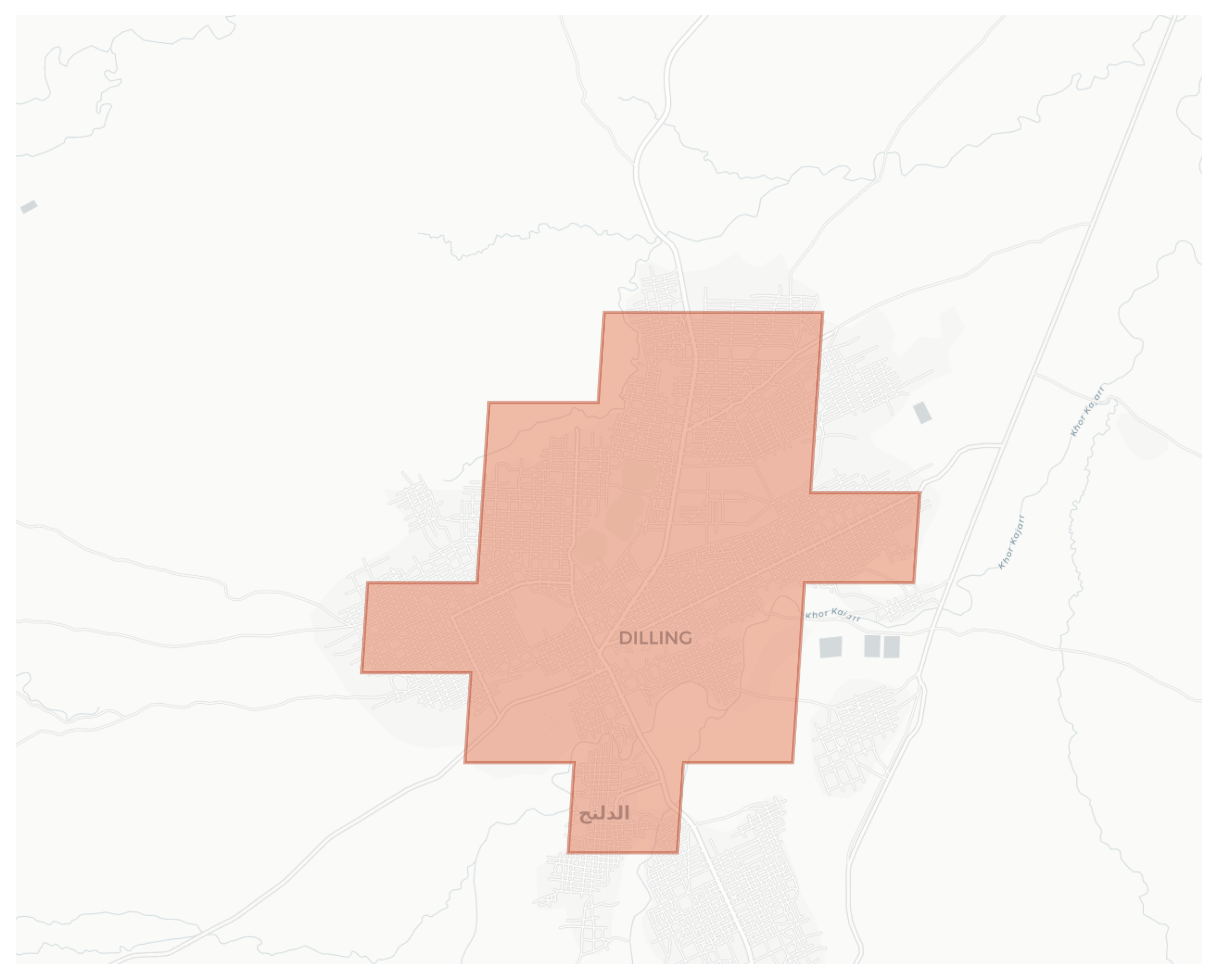Dilling geographic map