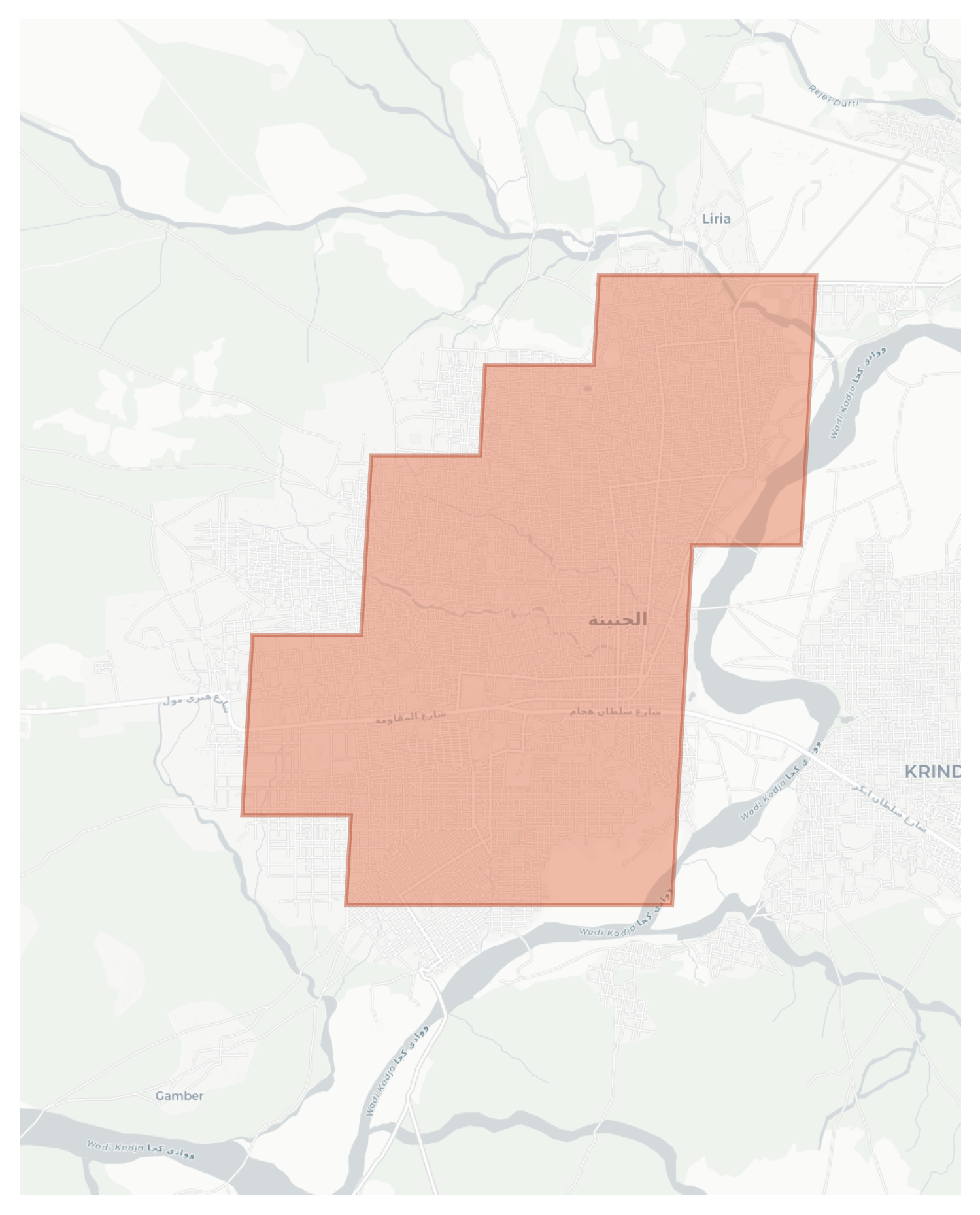 El Geneina geographic map