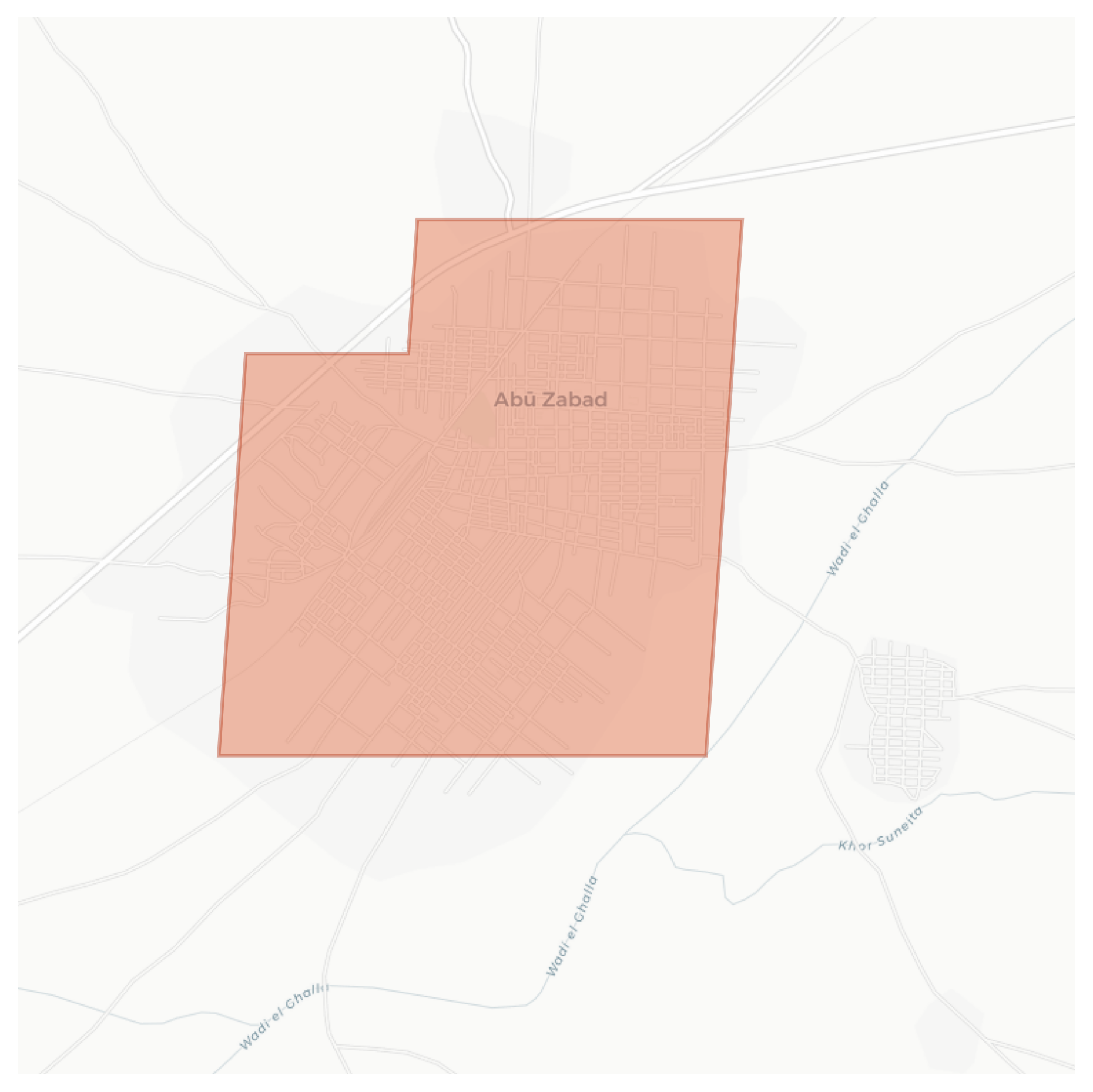 Abu Zabad geographic map