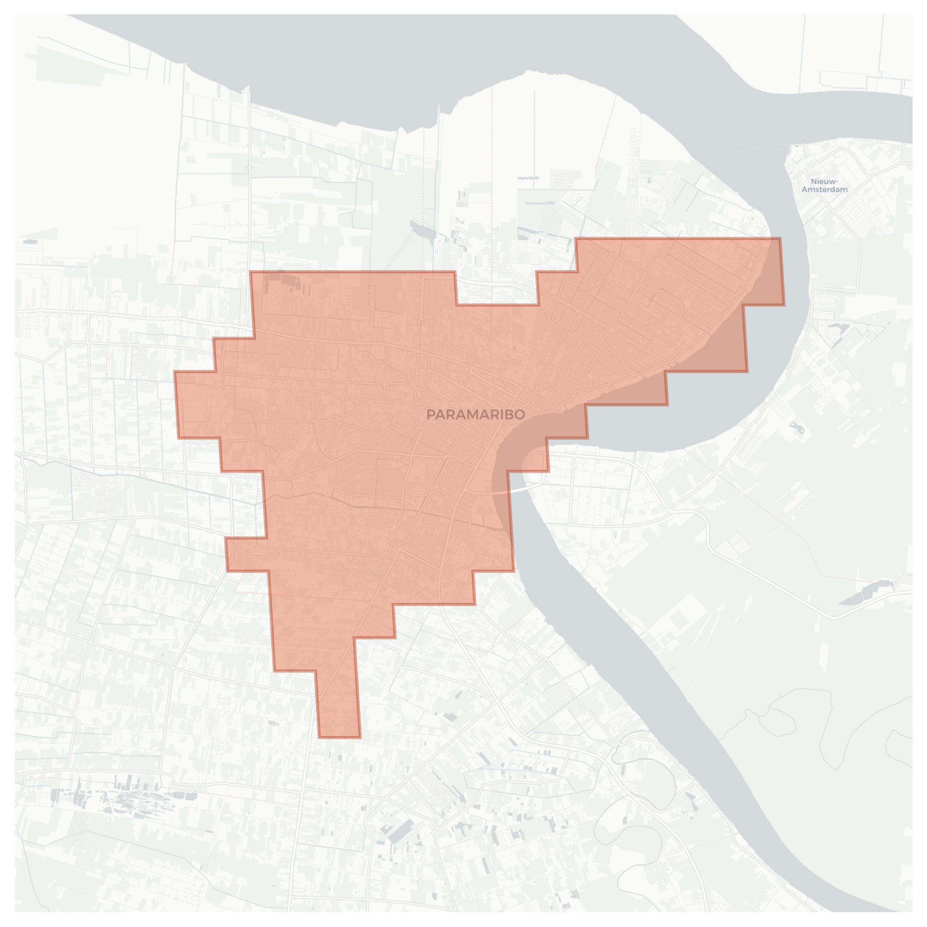 Paramaribo geographic map