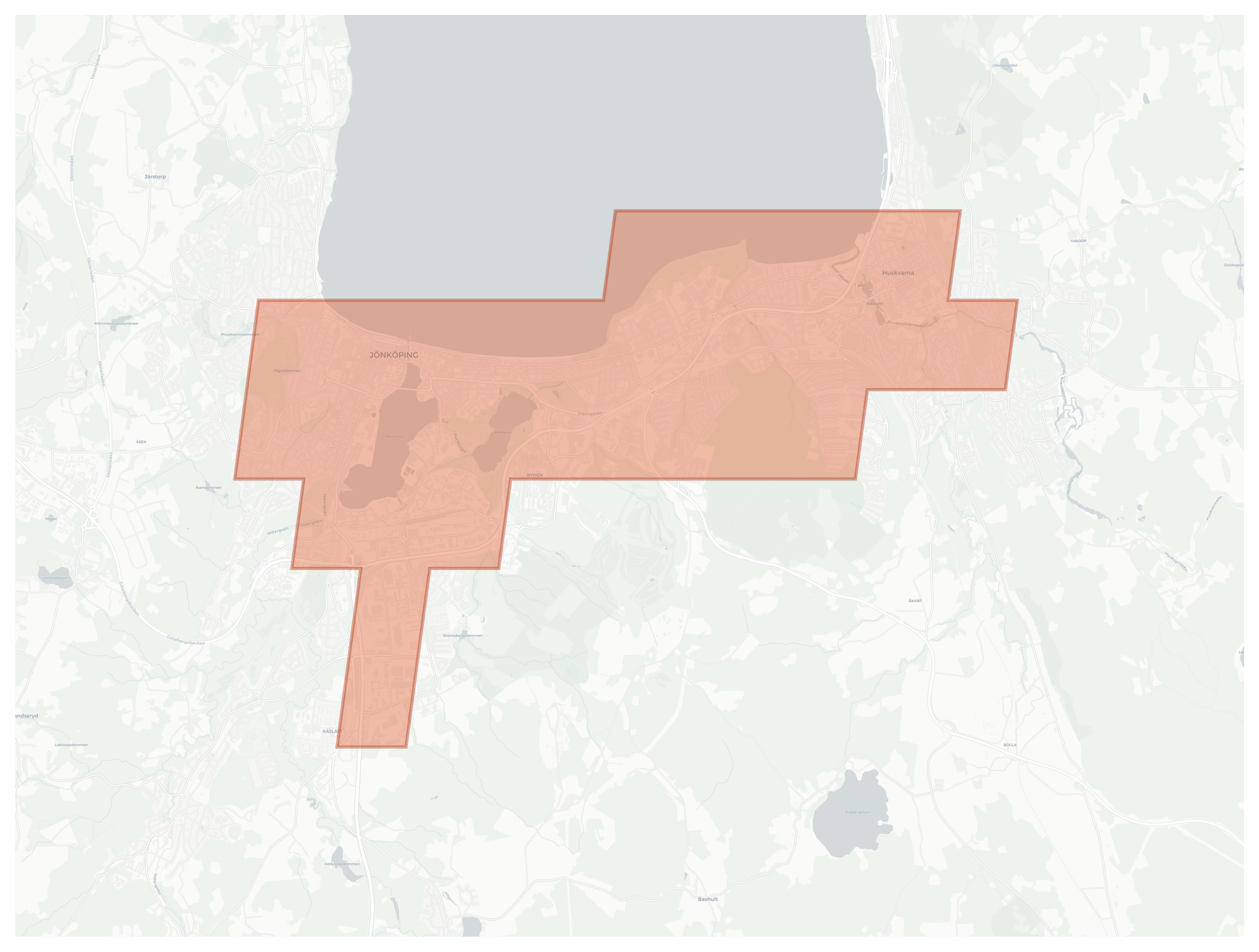 Jönköping geographic map